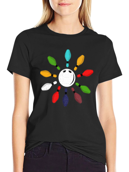 Bowling Pin Circle Graphic Tee
