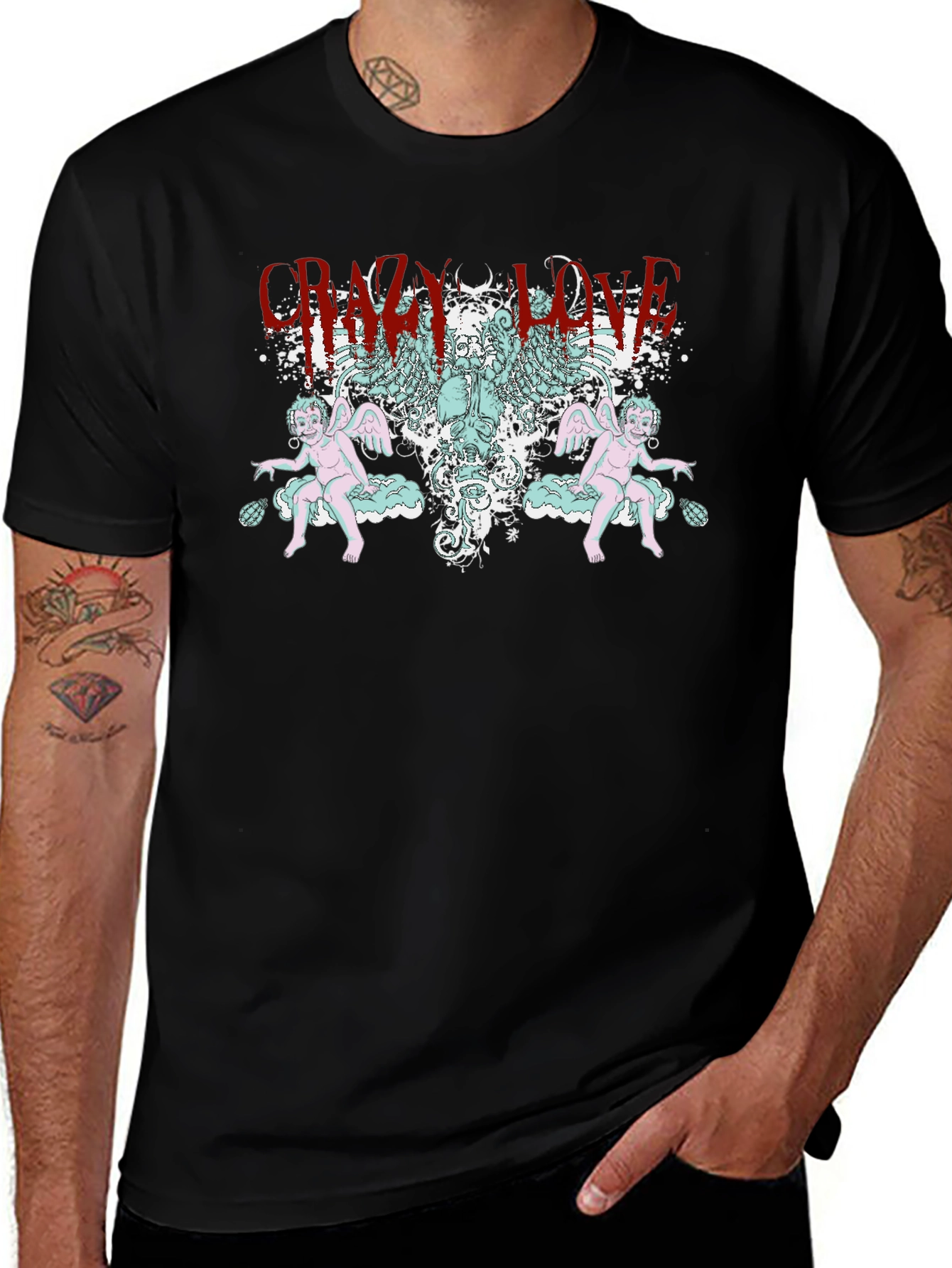 Crazy Love Graphic T-Shirt - Black