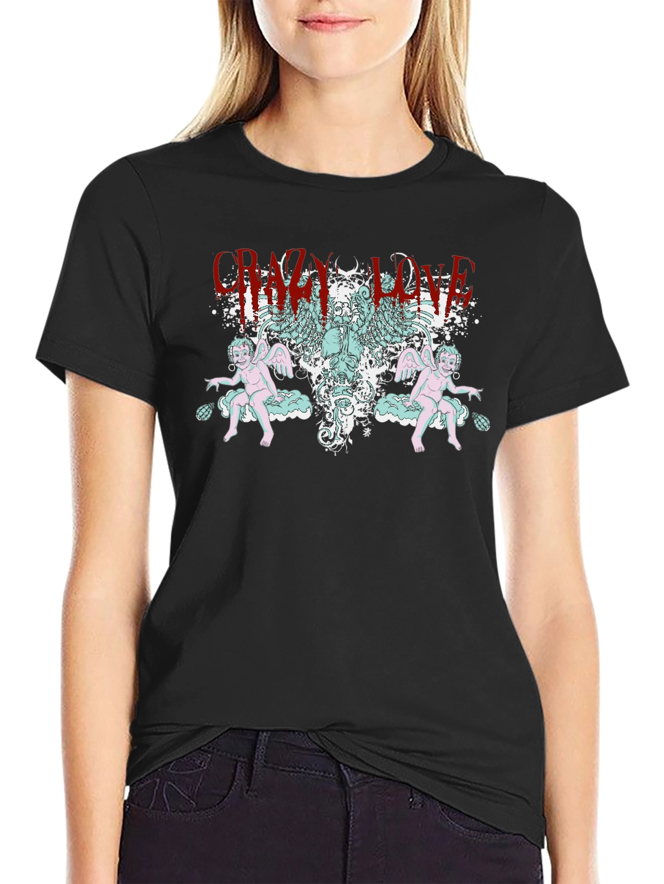 Crazy Love Graphic T-Shirt - Black