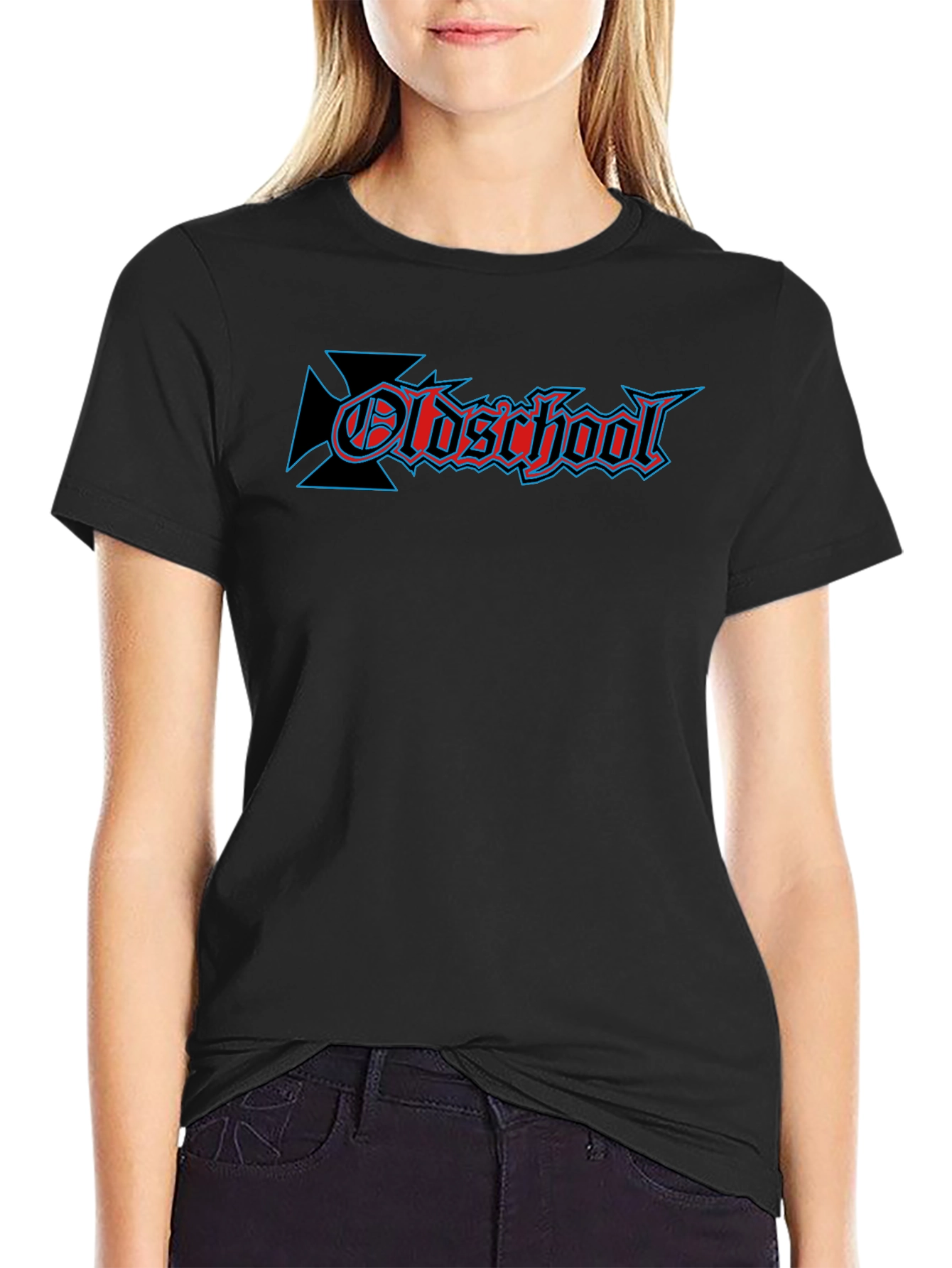 Oldschool Graphic Print Black T-Shirt