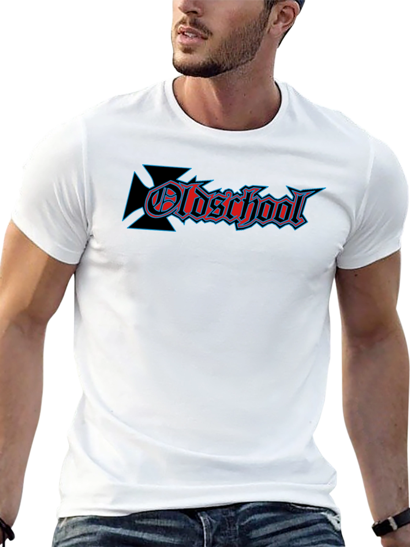 Oldschool Graphic Print Black T-Shirt