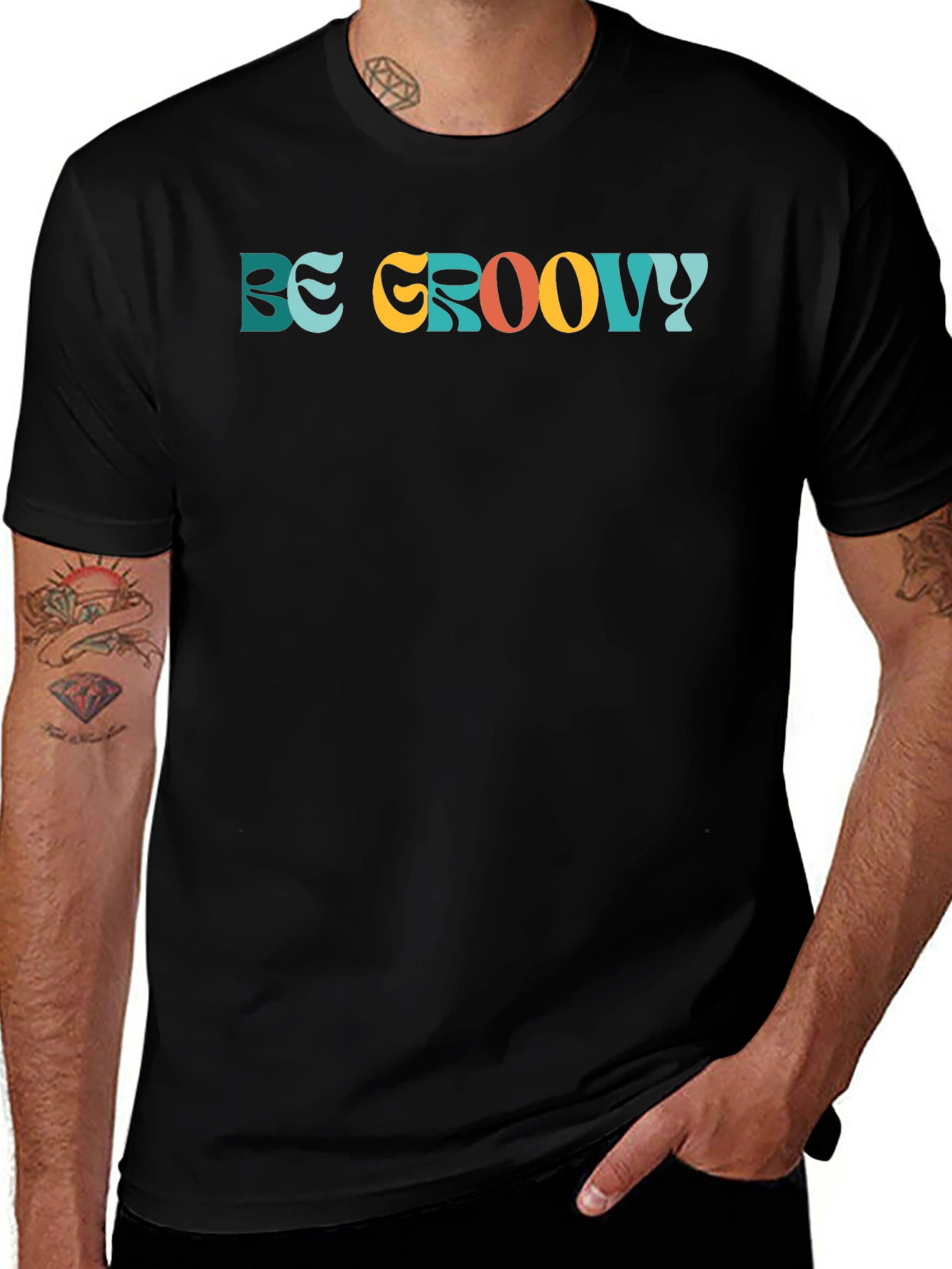 Be Groovy Retro Graphic Tee - Short Sleeve