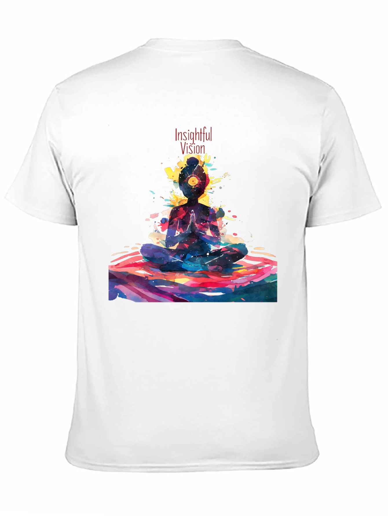 Insightful Vision Black T-Shirt - Meditating Mind