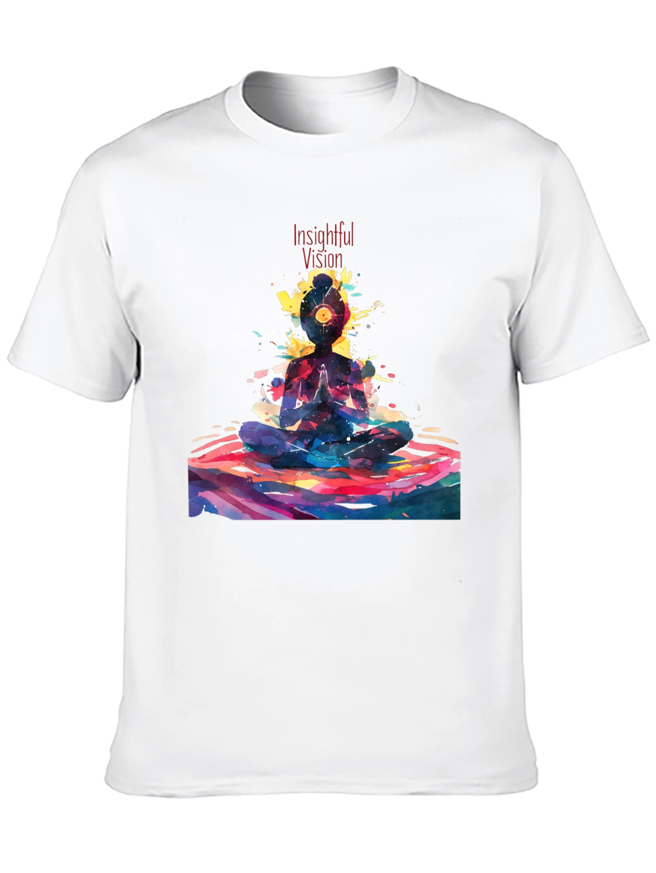 Insightful Vision Black T-Shirt - Meditating Mind