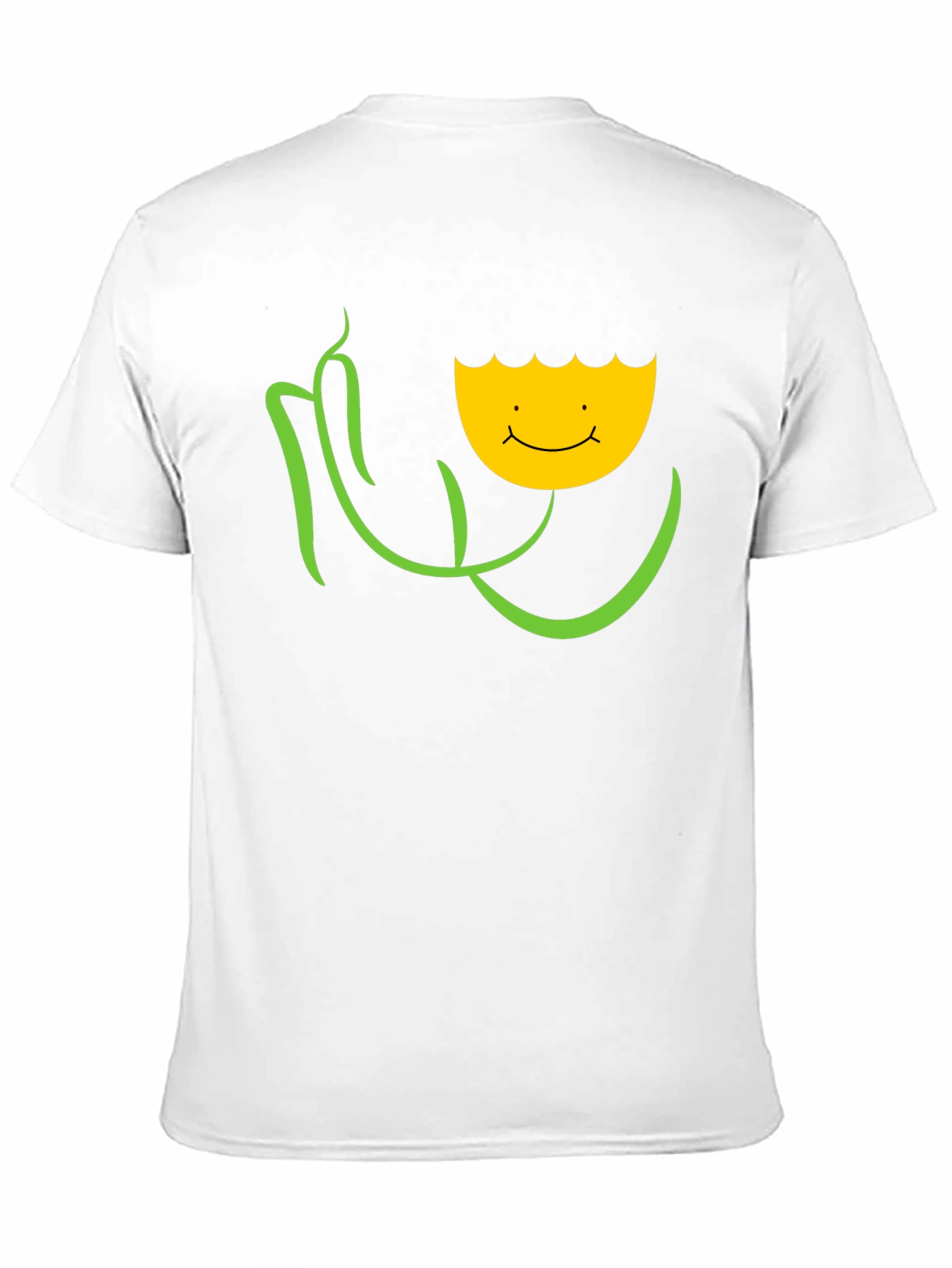 Smiling Flower Graphic Tee - Black