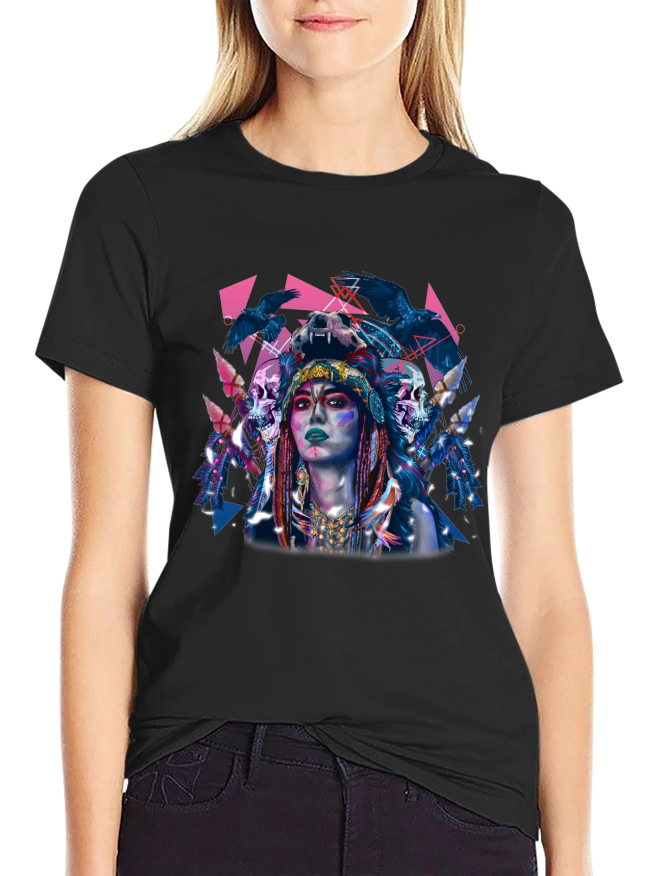 Raven Queen Graphic T-Shirt - Edgy Unique Design