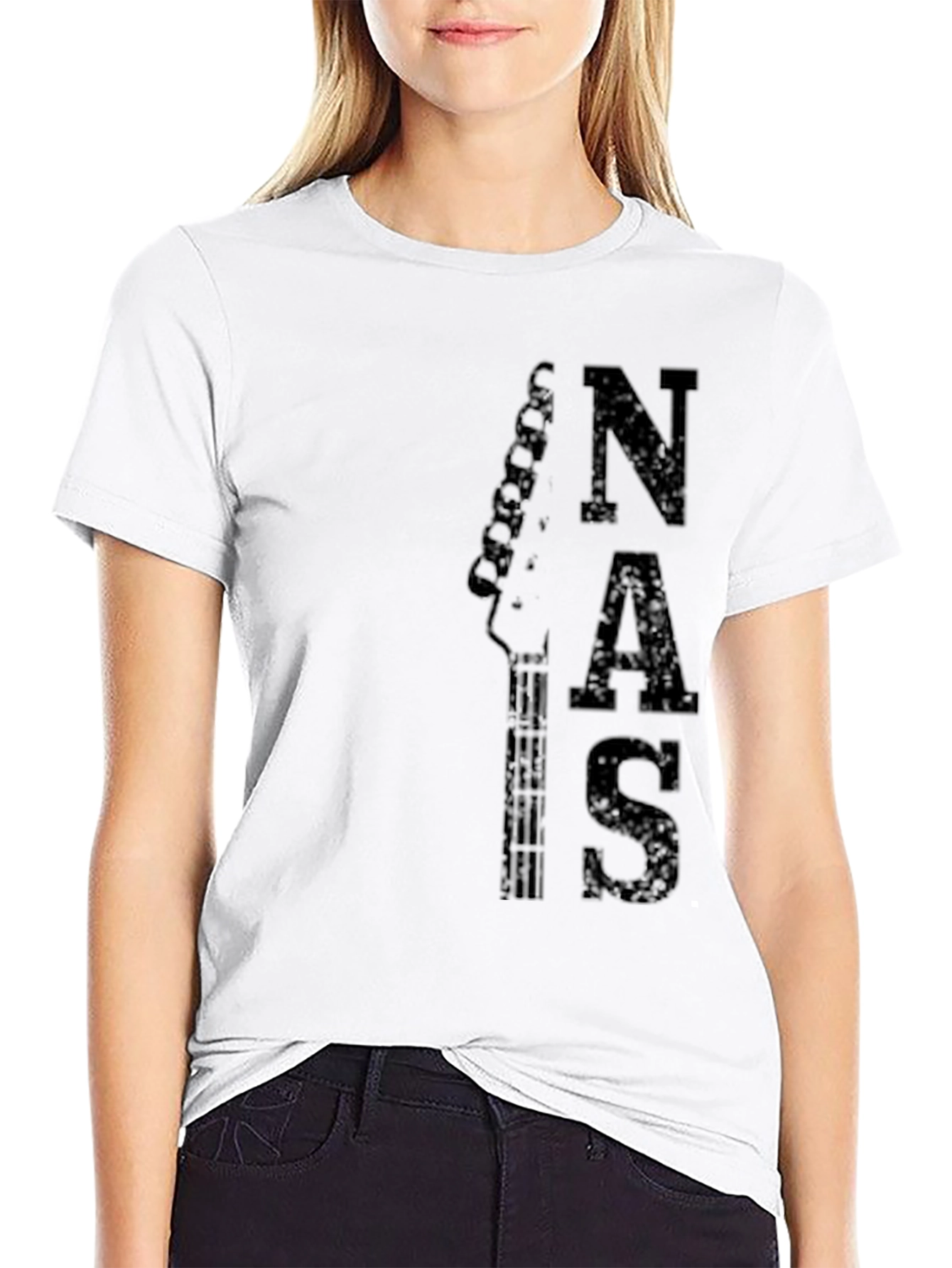 NAS Guitar Tee - Mens Black Graphic T-Shirt