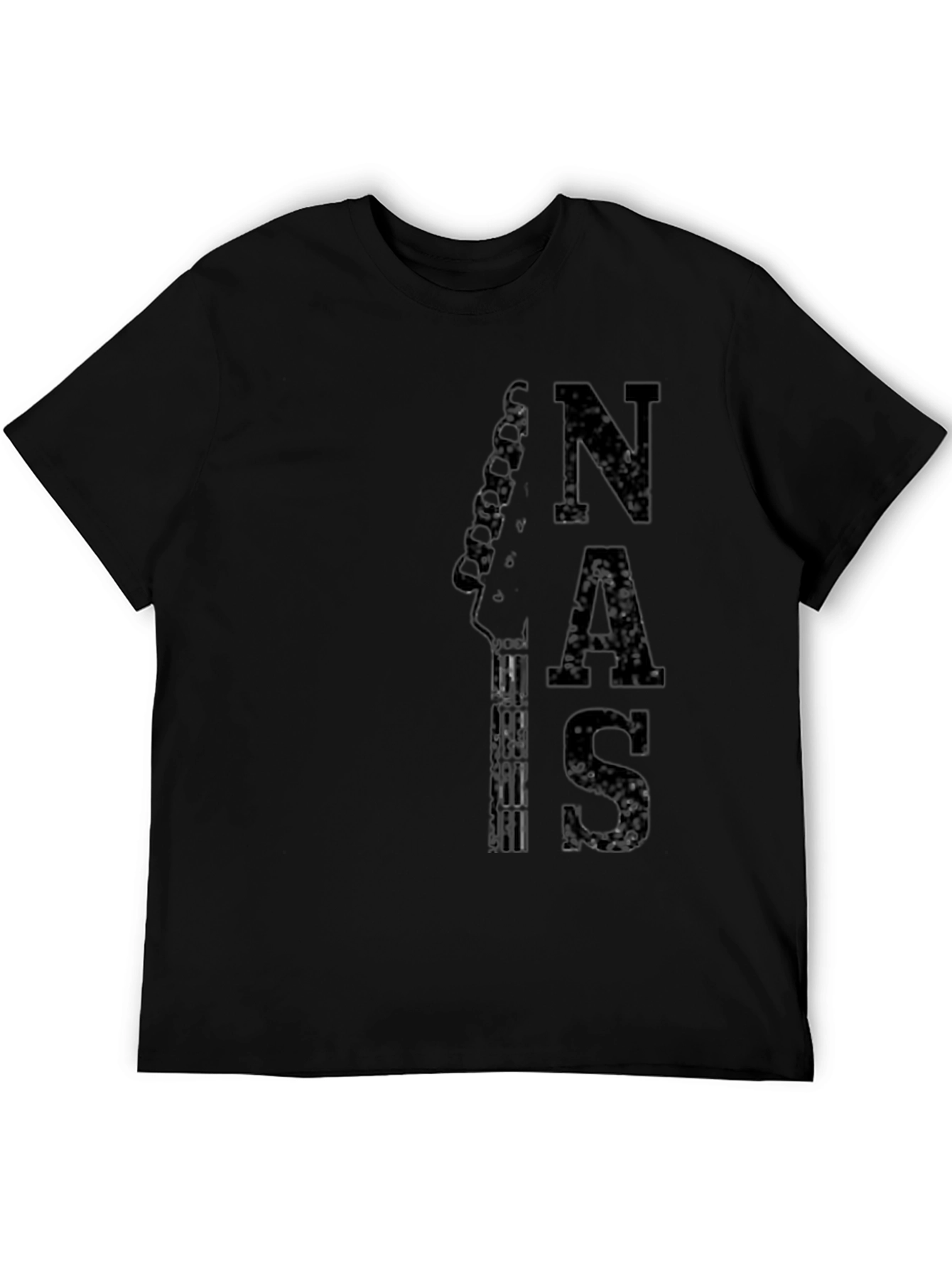 NAS Guitar Tee - Mens Black Graphic T-Shirt