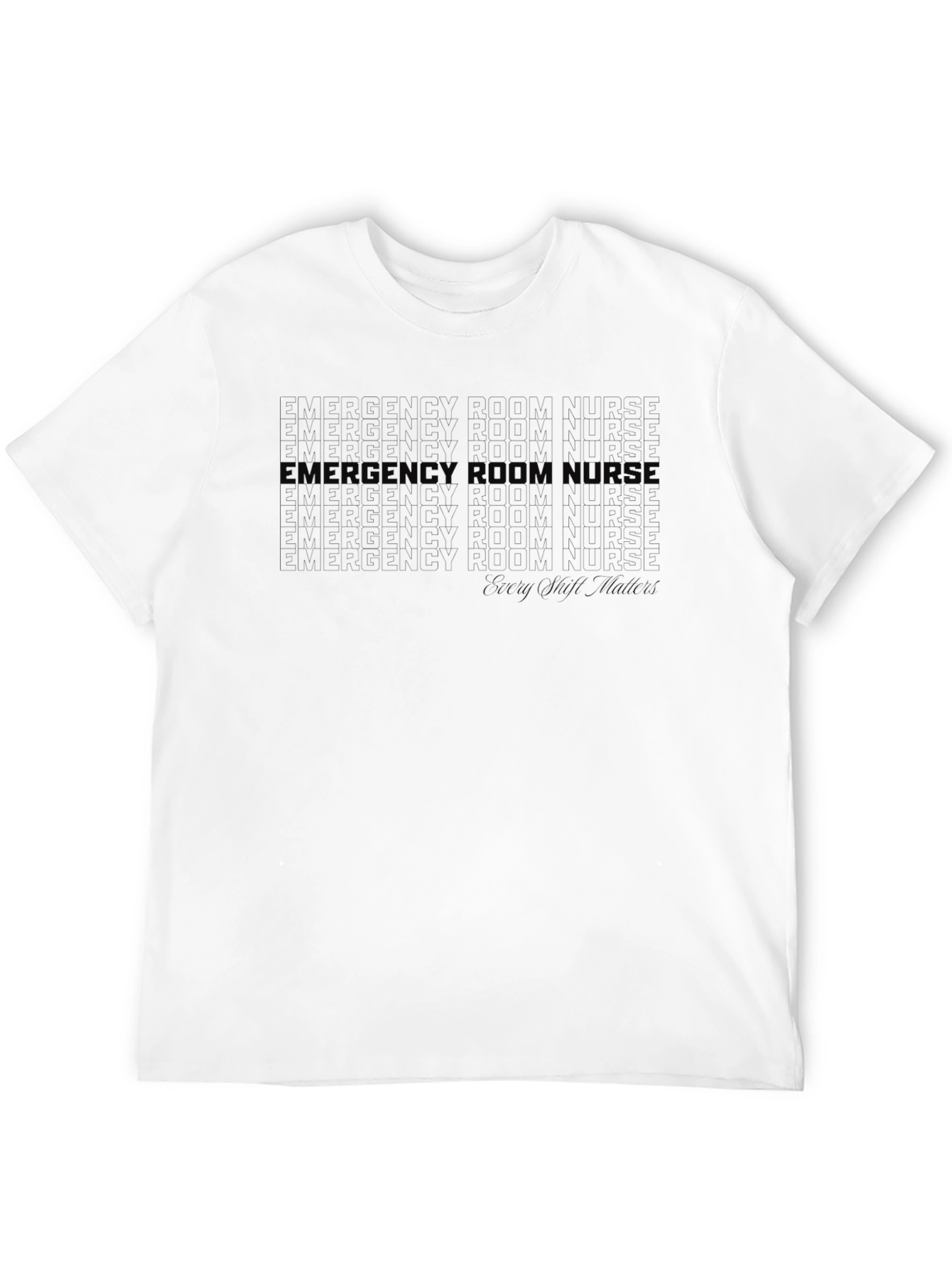 Emergency Room Nurse T-Shirt - Mens Black Graphic Tee