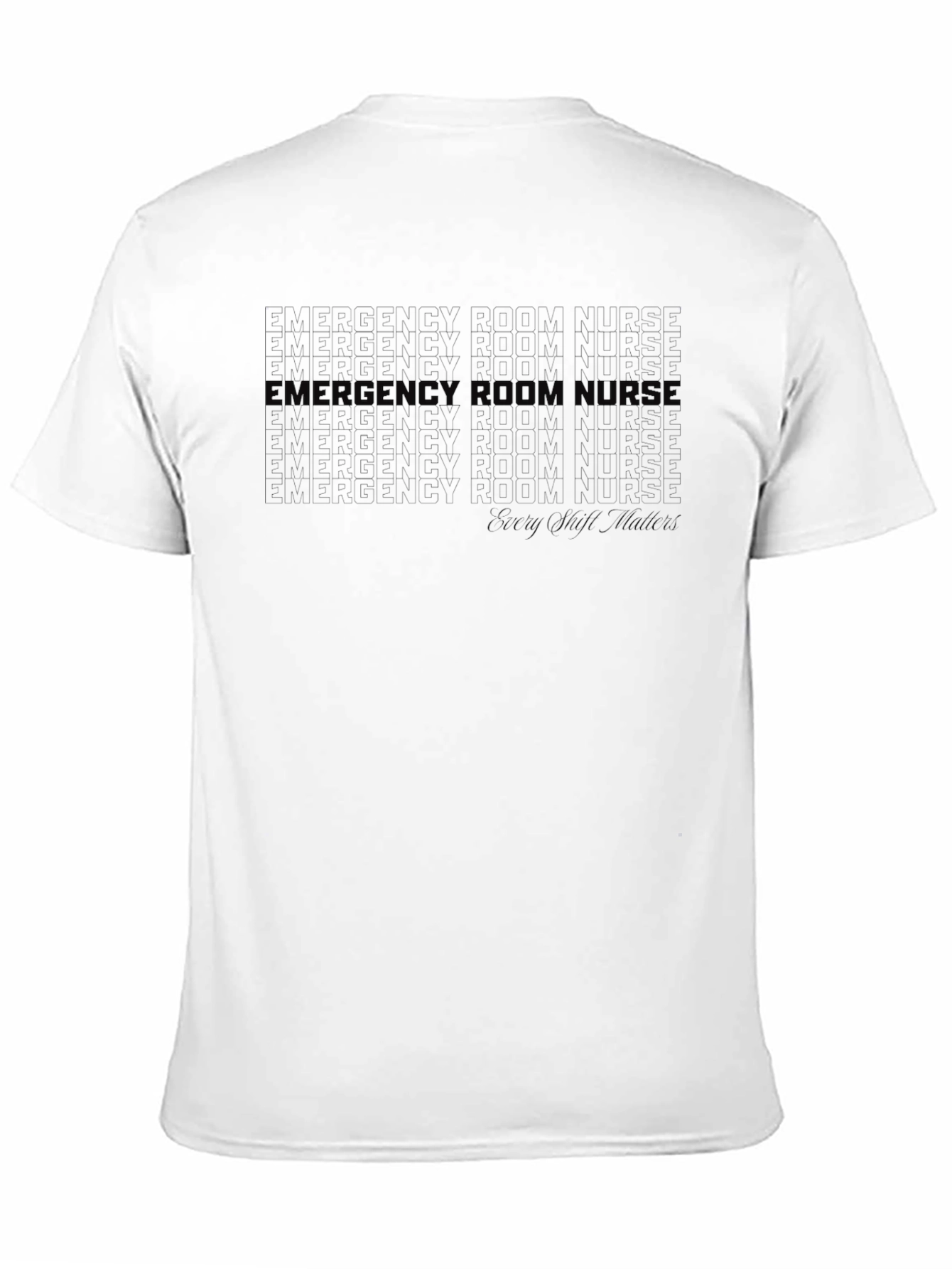 Emergency Room Nurse T-Shirt - Mens Black Graphic Tee