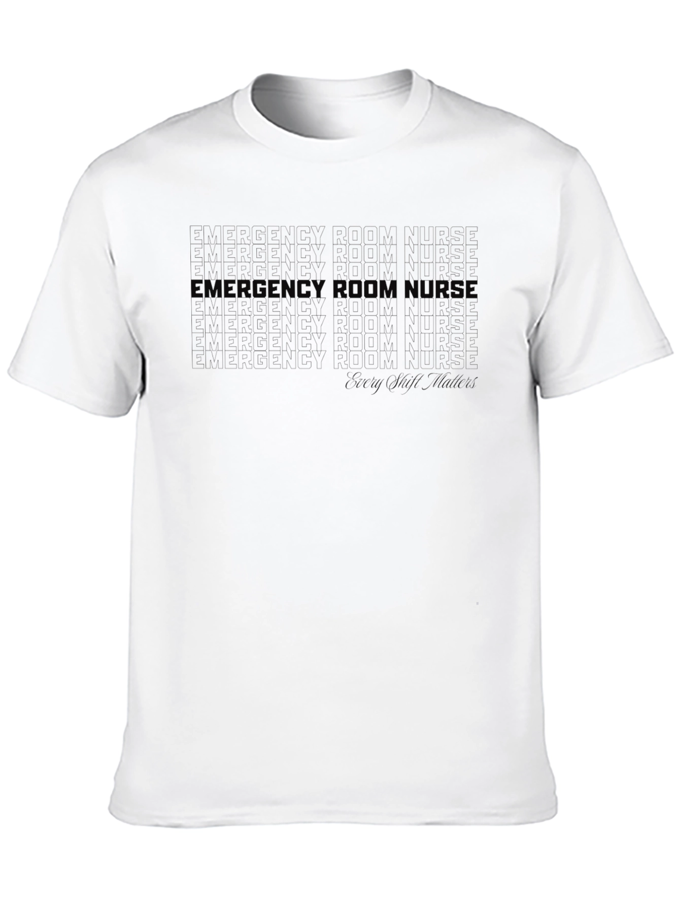 Emergency Room Nurse T-Shirt - Mens Black Graphic Tee