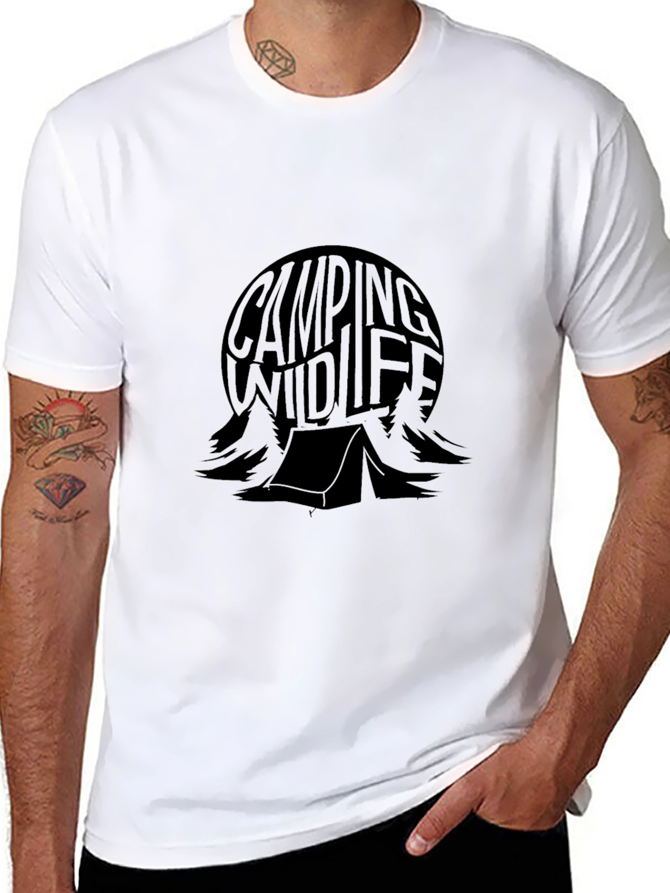 Camping Wildlife Graphic T-Shirt
