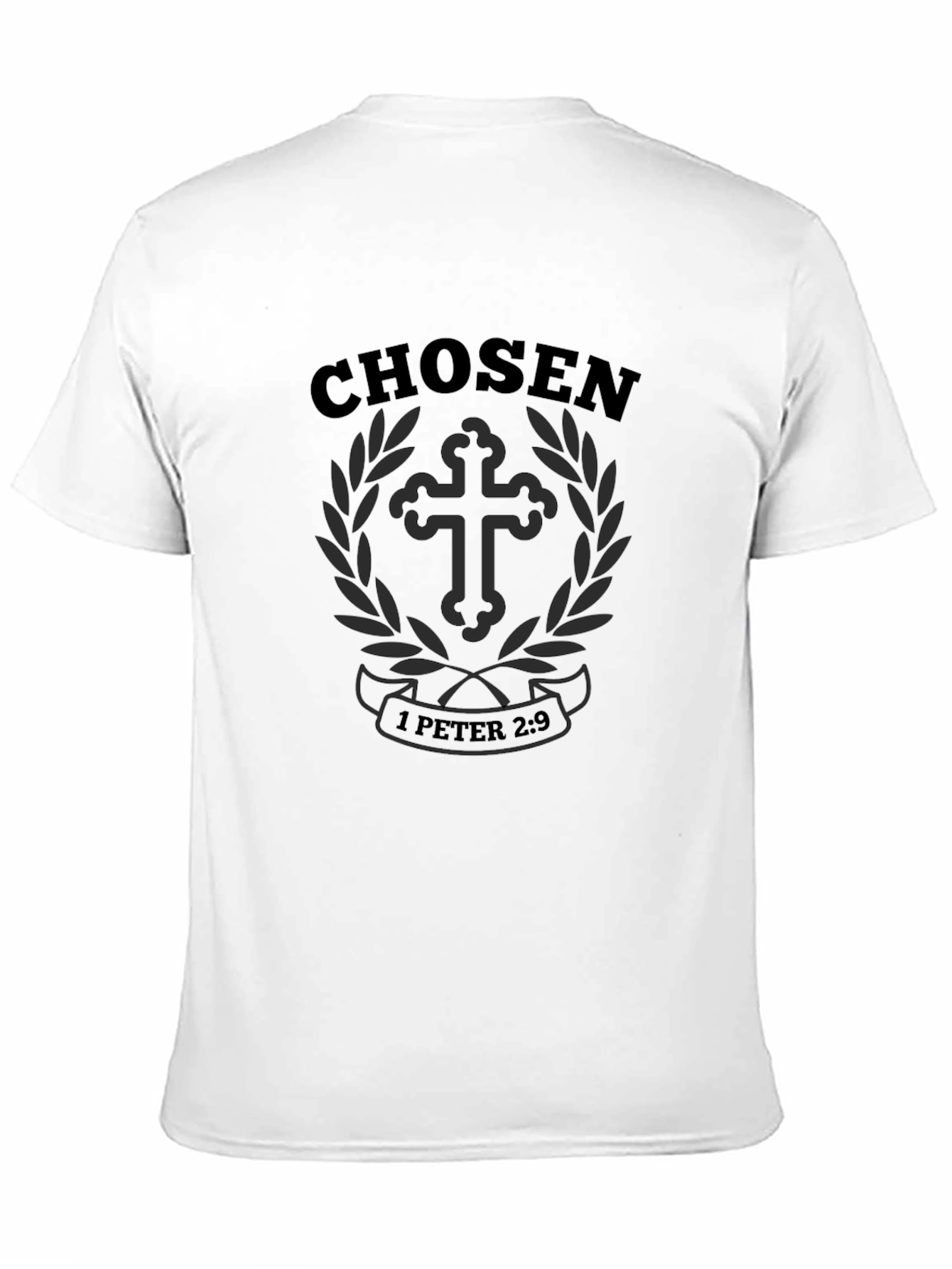 Chosen 1 Peter 2:9 Black T-Shirt - Christian Apparel