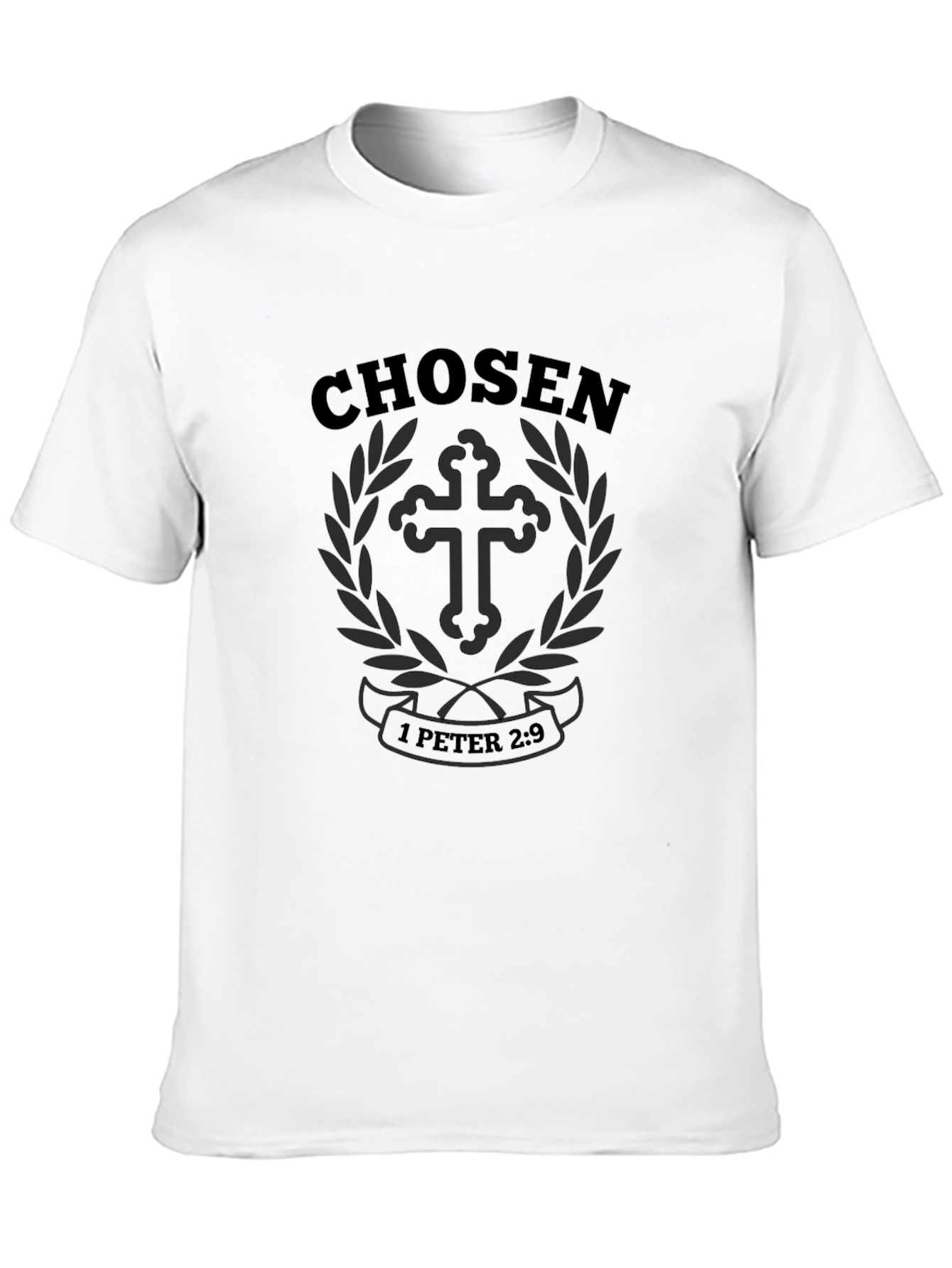 Chosen 1 Peter 2:9 Black T-Shirt - Christian Apparel