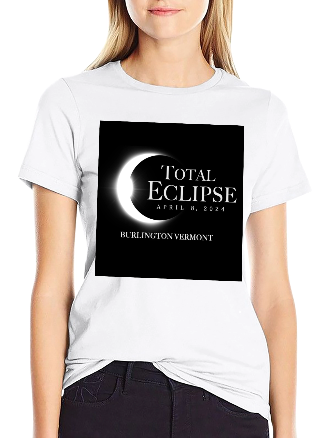 Total Eclipse April 8 2024 Black Tee