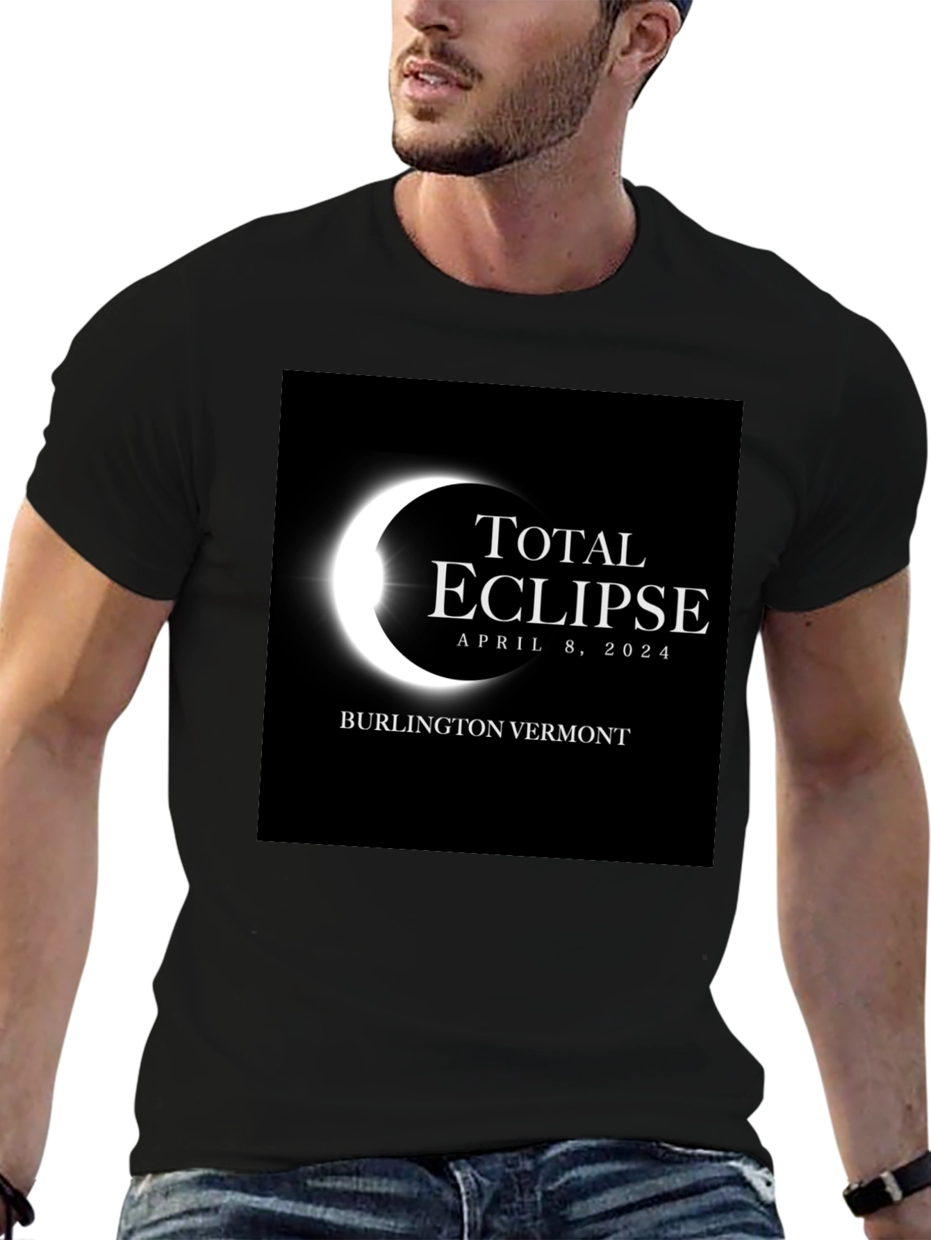 Total Eclipse April 8 2024 Black Tee