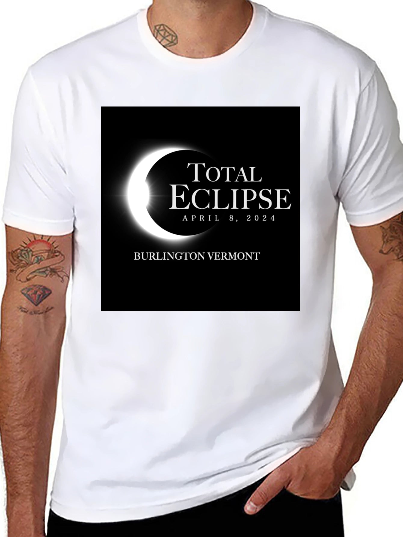 Total Eclipse April 8 2024 Black Tee
