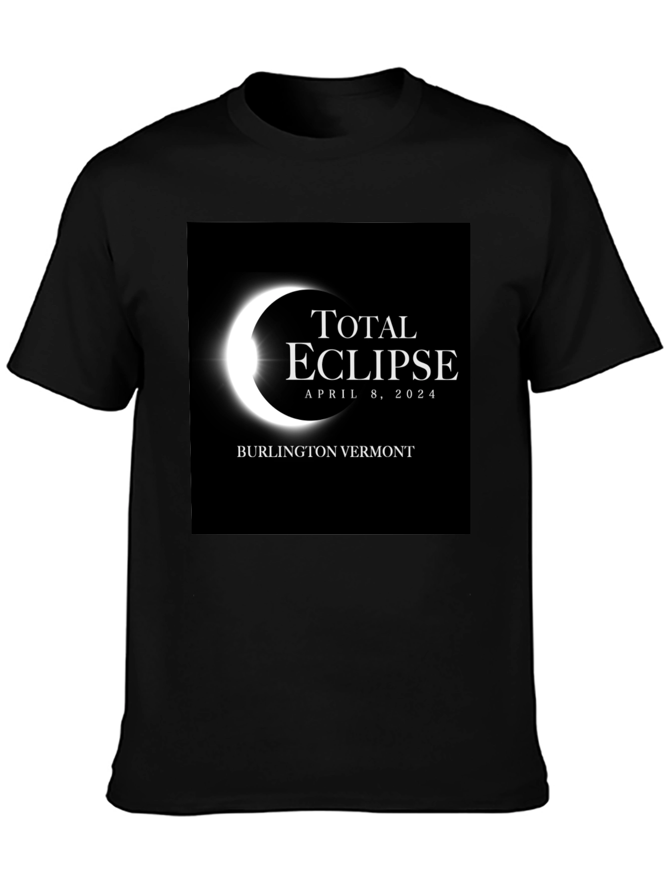 Total Eclipse April 8 2024 Black Tee
