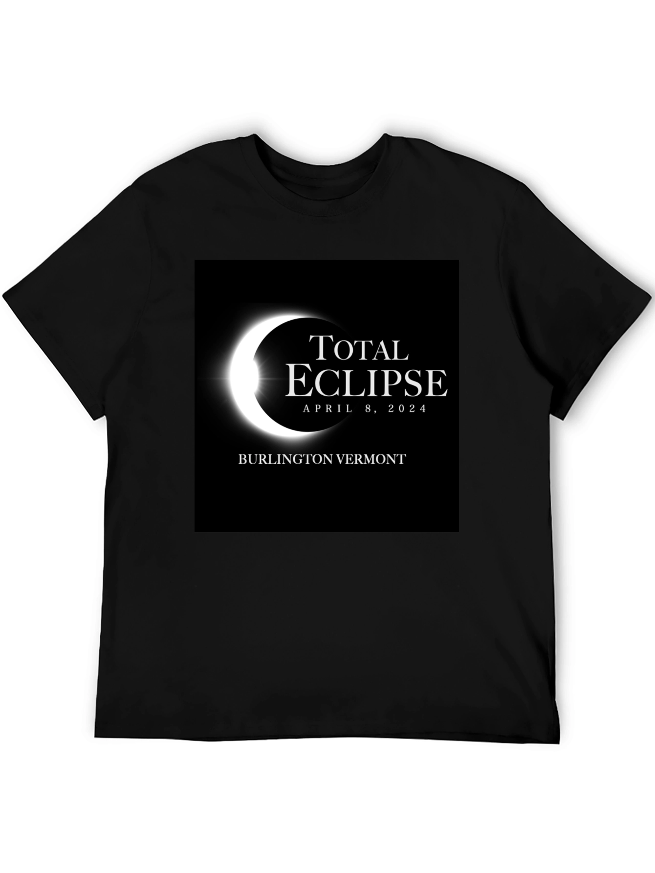 Total Eclipse April 8 2024 Black Tee