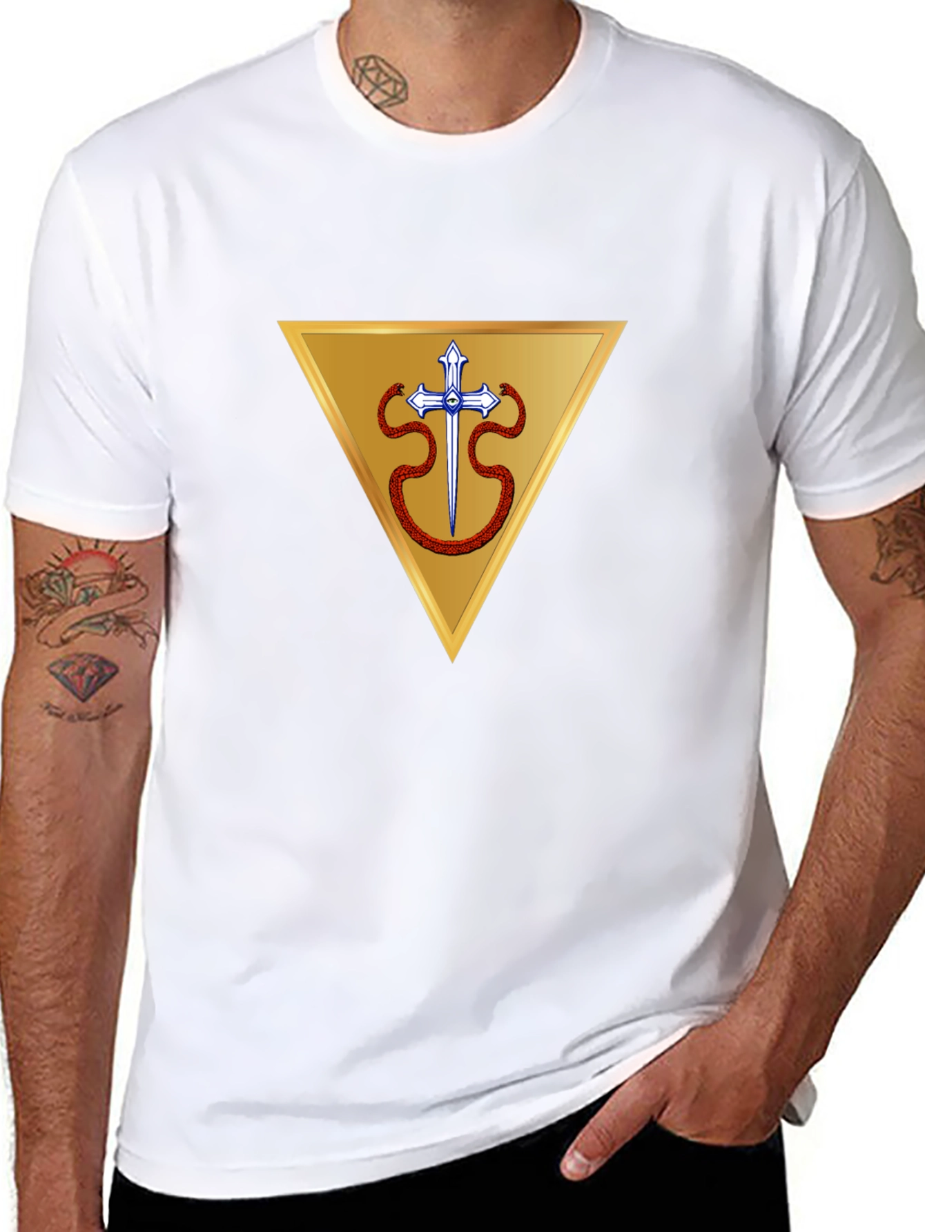 Symbolic Triangle Design T-Shirt