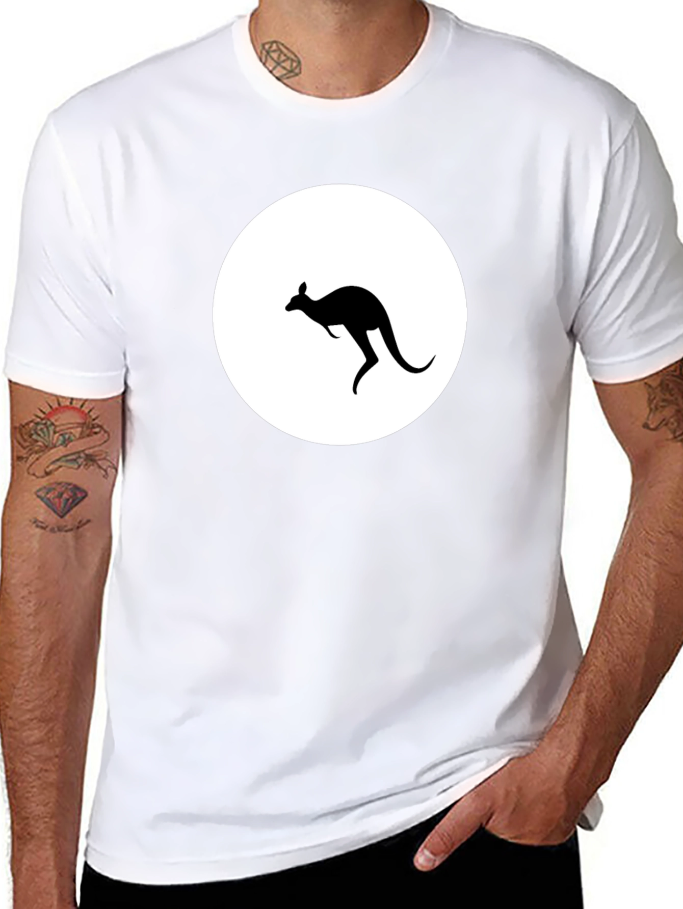 Kangaroo Silhouette Graphic T-Shirt