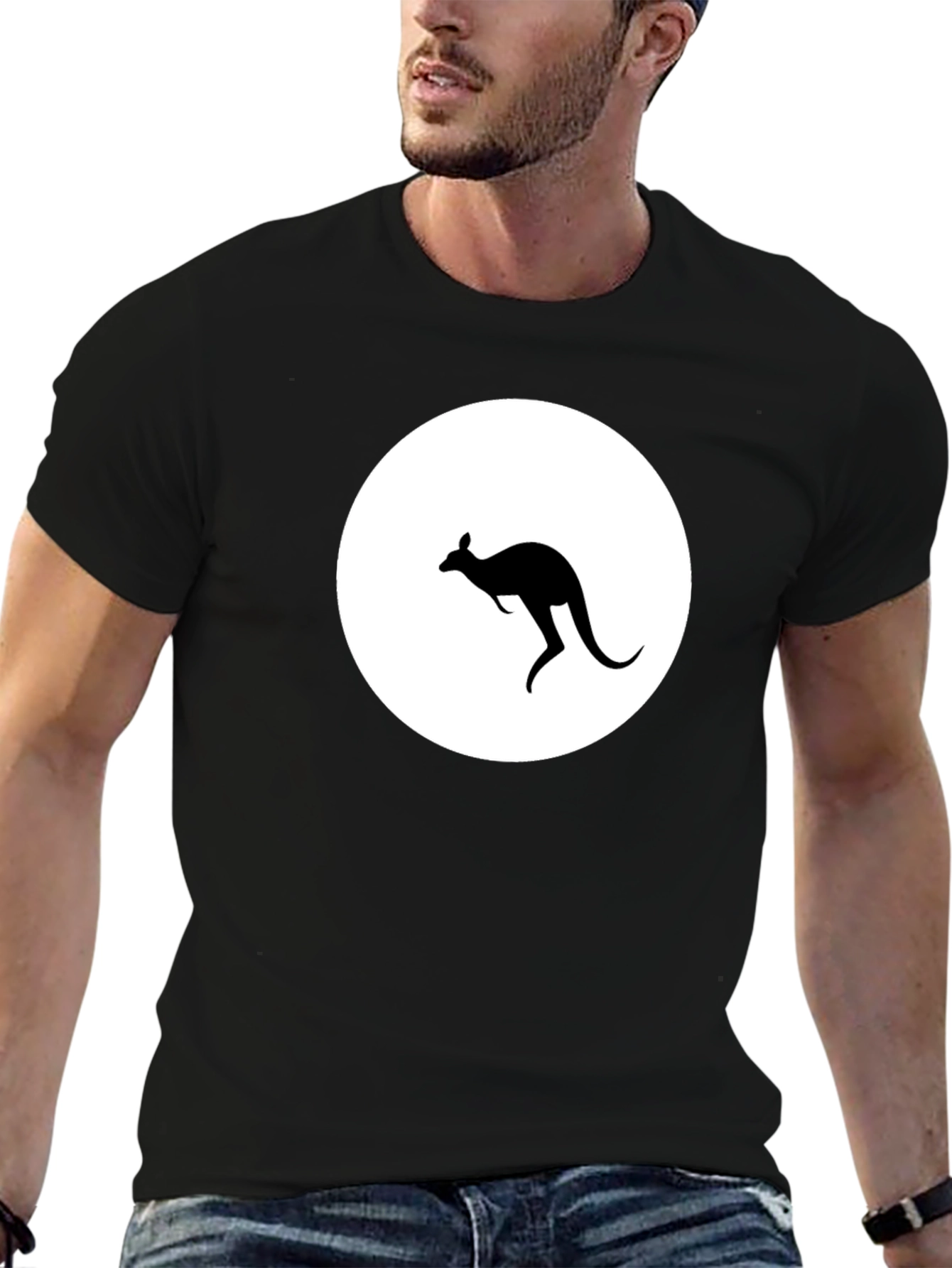 Kangaroo Silhouette Graphic T-Shirt