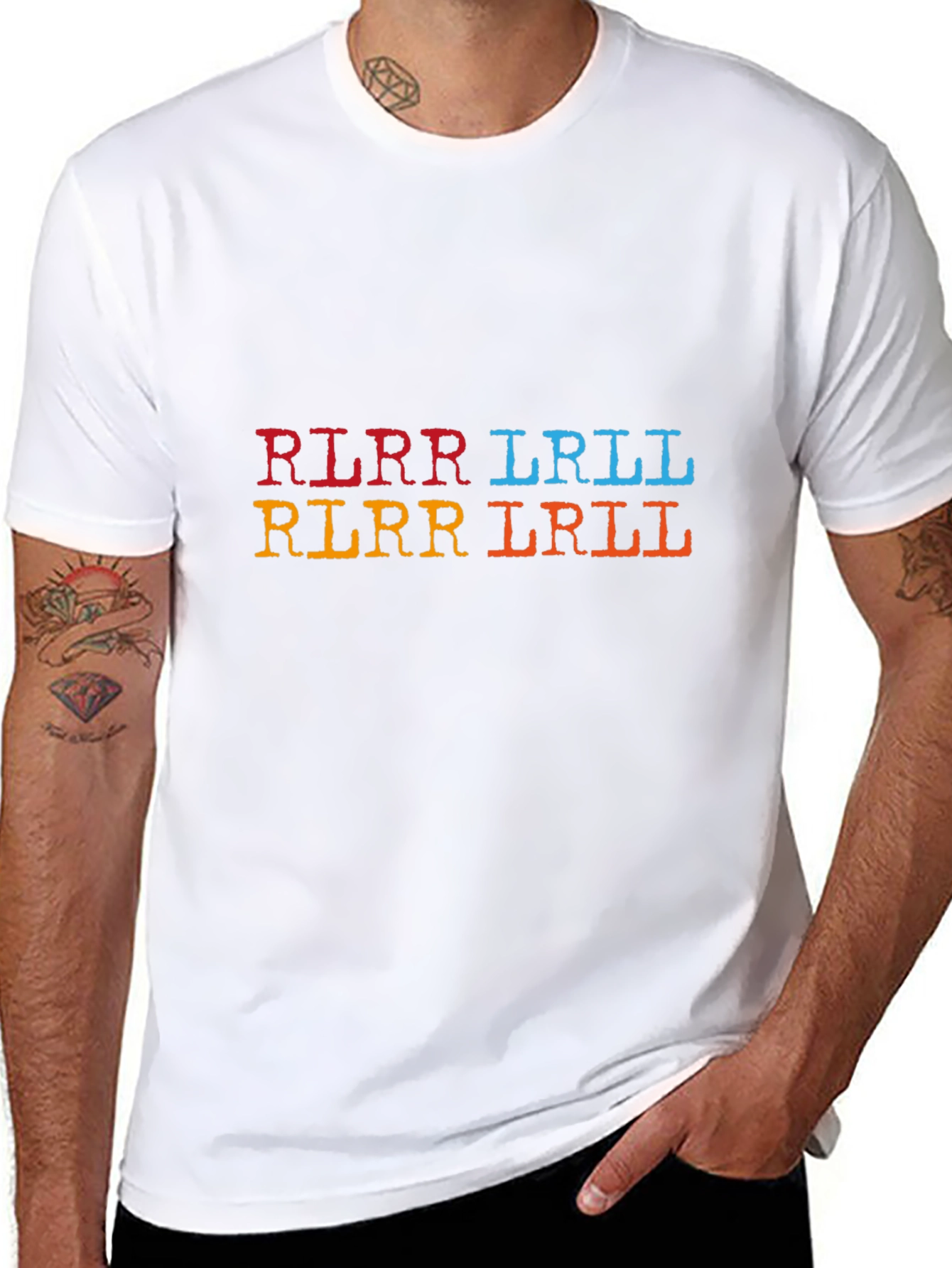 Drummer Hand Pattern Black T-Shirt