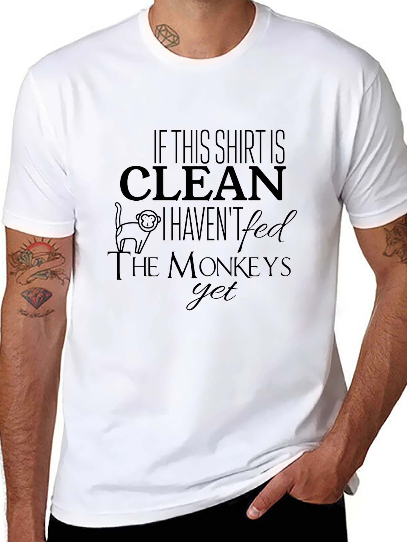 Funny Monkey T-Shirt - If This Shirt is Clean