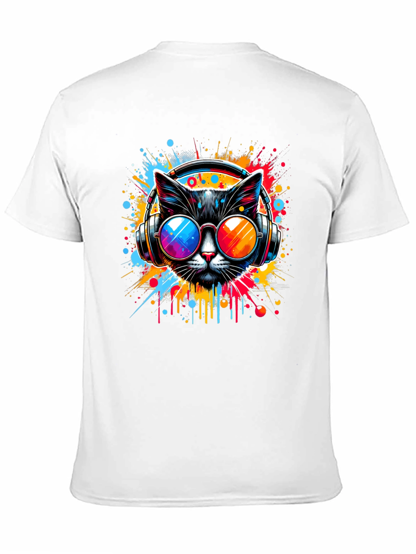 Cat DJ Graphic T-Shirt