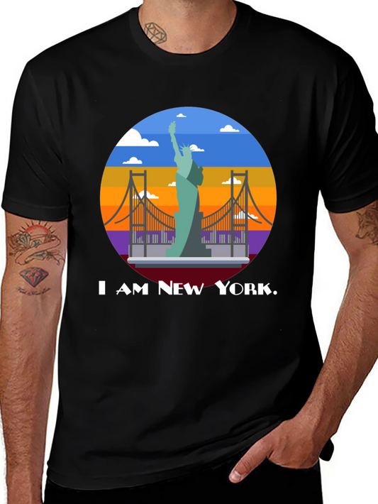 I am New York T-Shirt Statue of Liberty Design