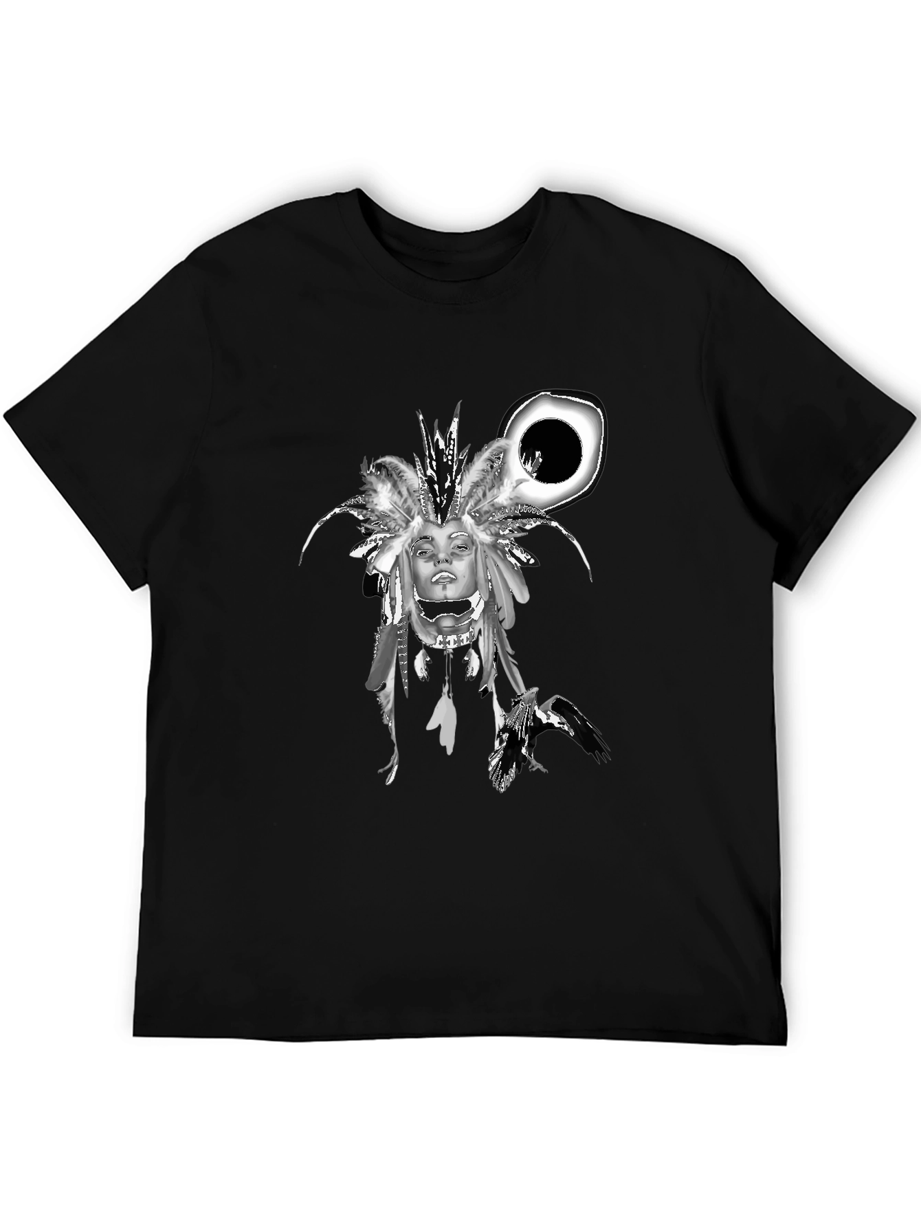 Graphic Print Tee - Native American Headdress