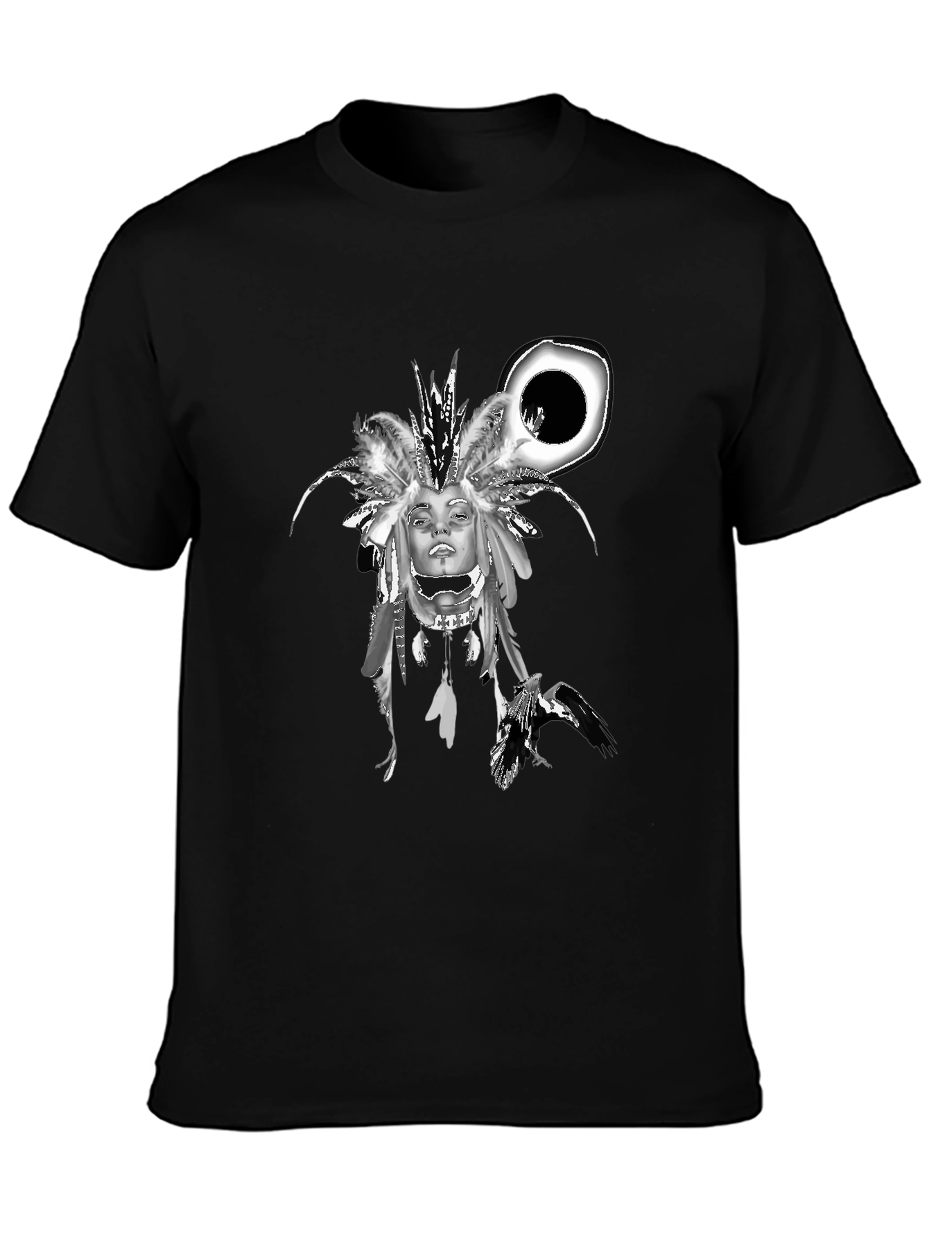Graphic Print Tee - Native American Headdress