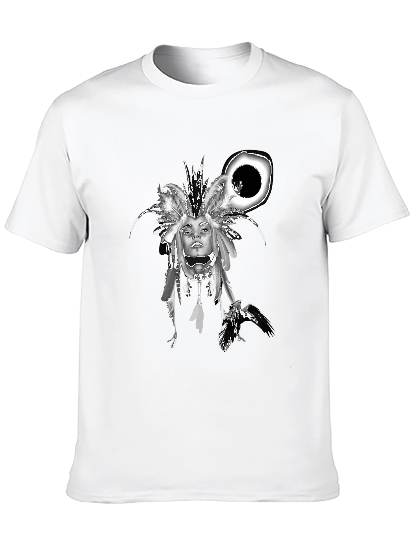 Graphic Print Tee - Native American Headdress