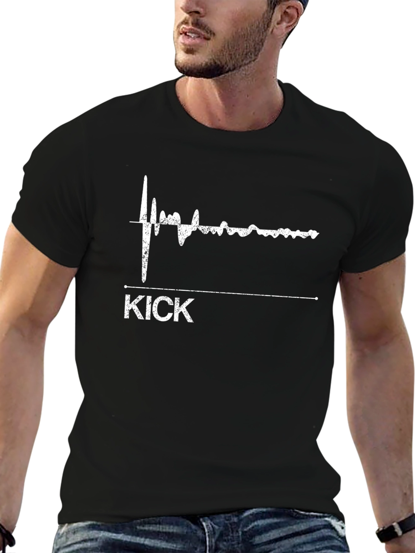 Kick Drum Heartbeat T-Shirt - DJ Music Producer Tee