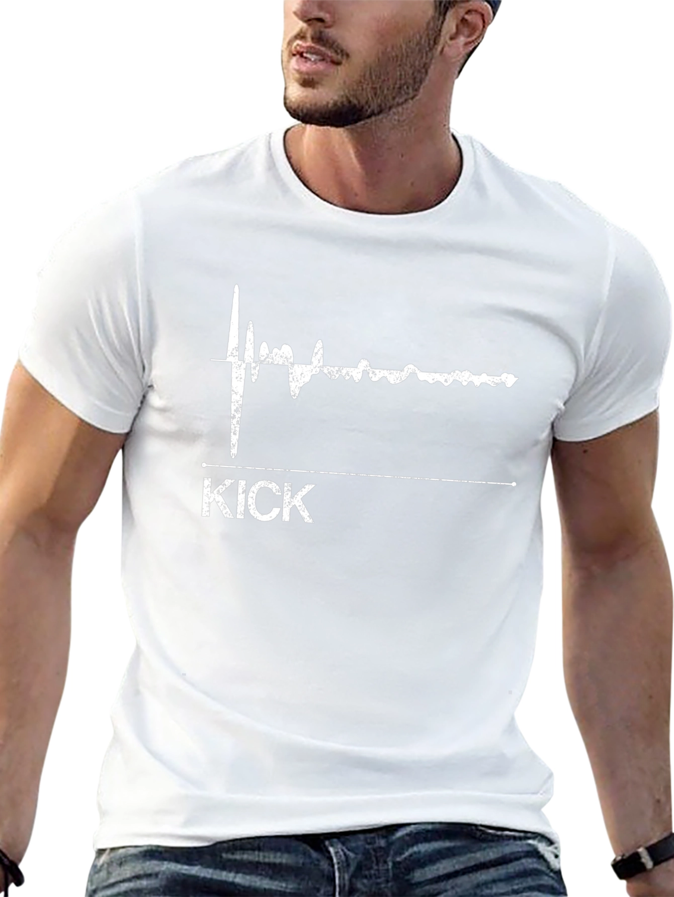 Kick Drum Heartbeat T-Shirt - DJ Music Producer Tee