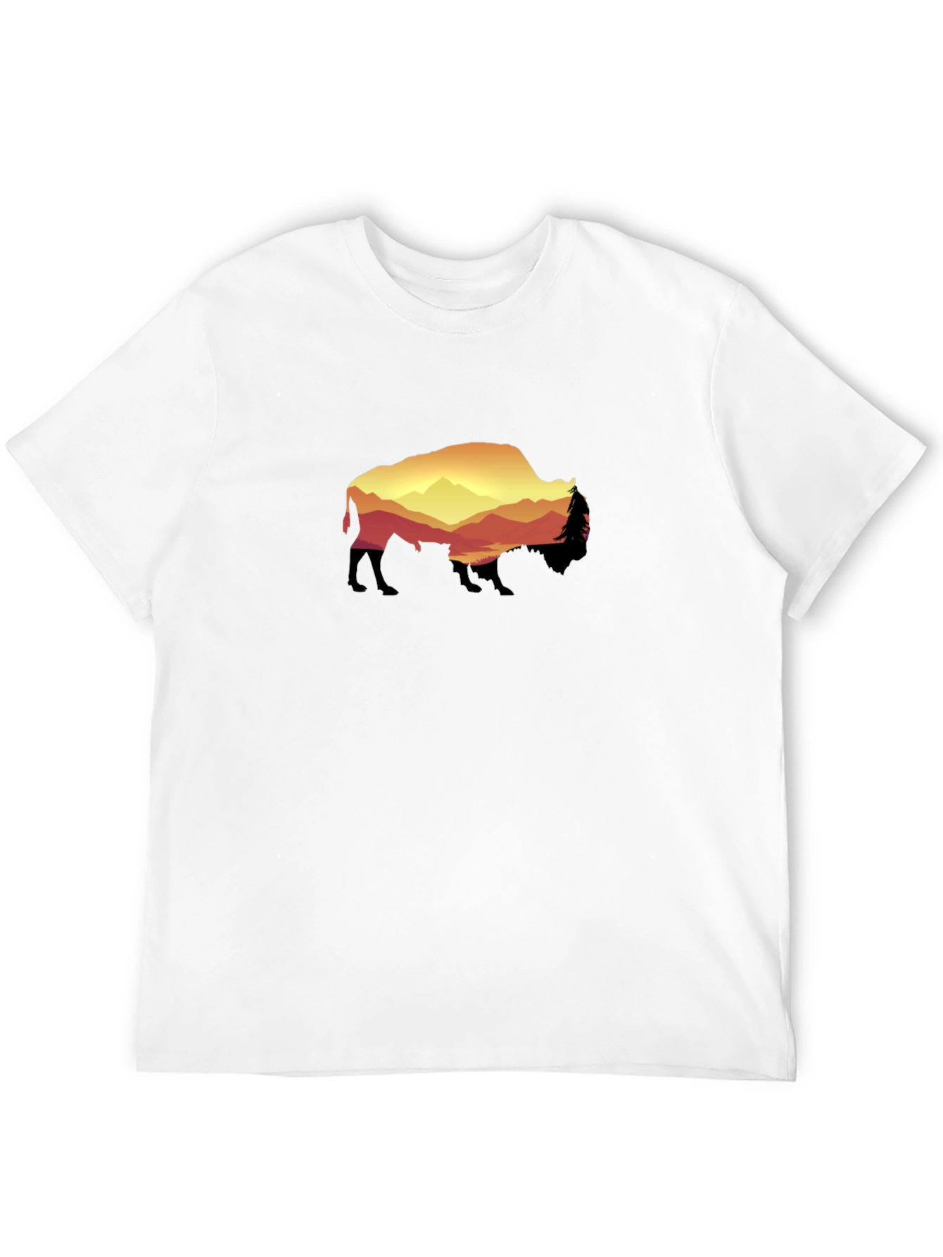 Bison Sunset Graphic Tee - Black