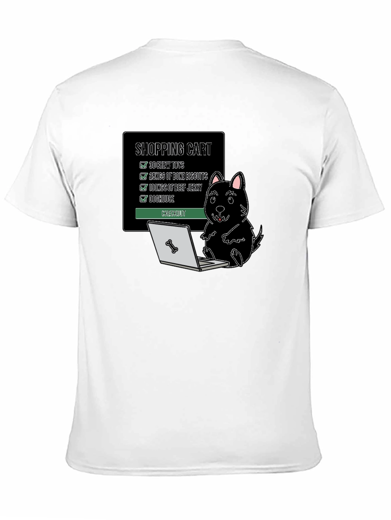 Dog Shopping Cart T-Shirt Funny Canine Gift