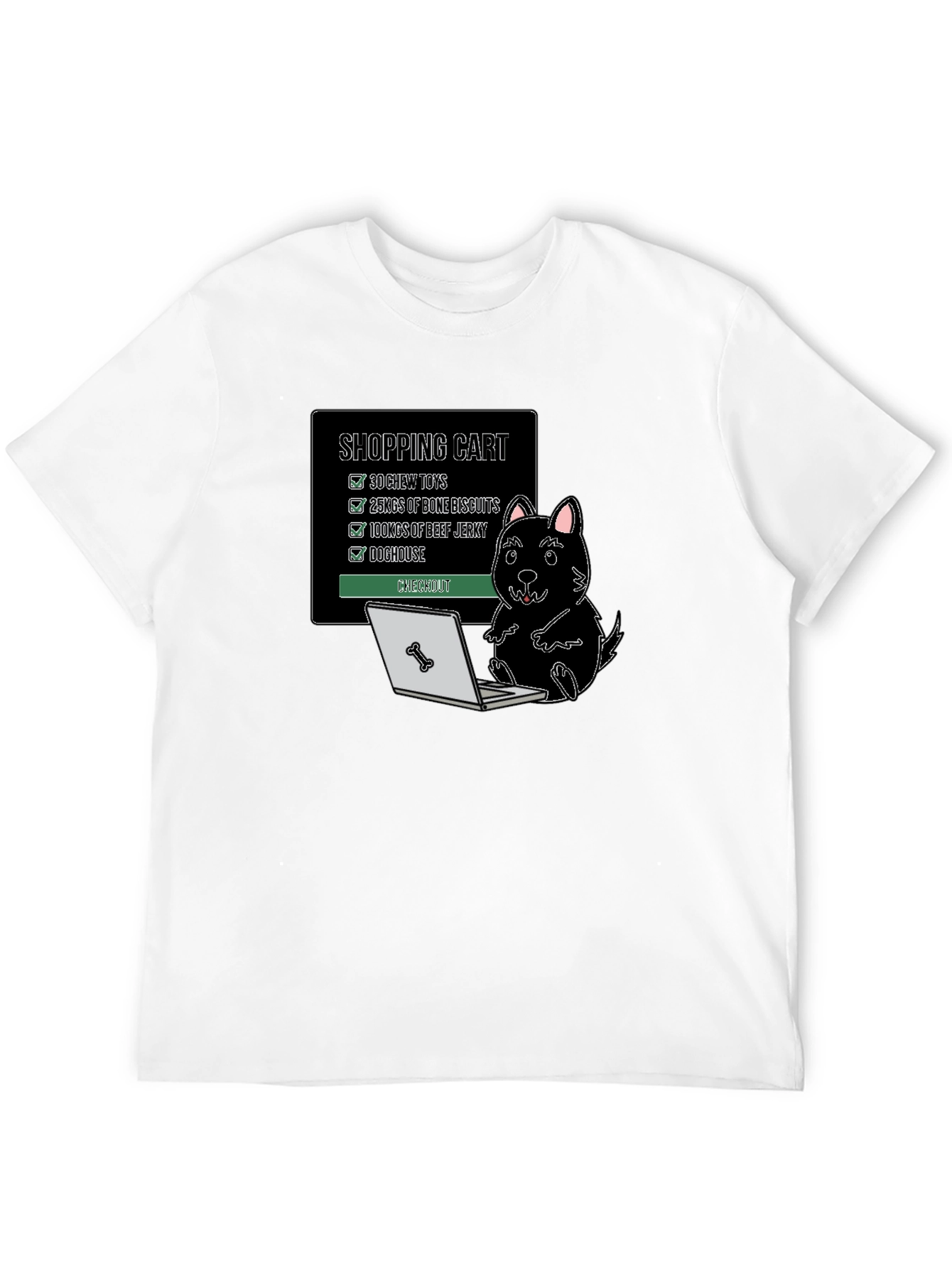 Dog Shopping Cart T-Shirt Funny Canine Gift