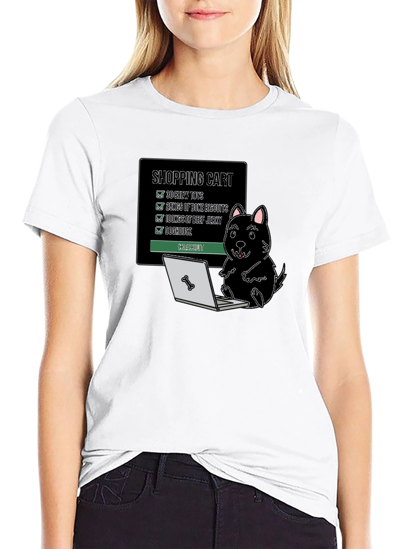 Dog Shopping Cart T-Shirt Funny Canine Gift