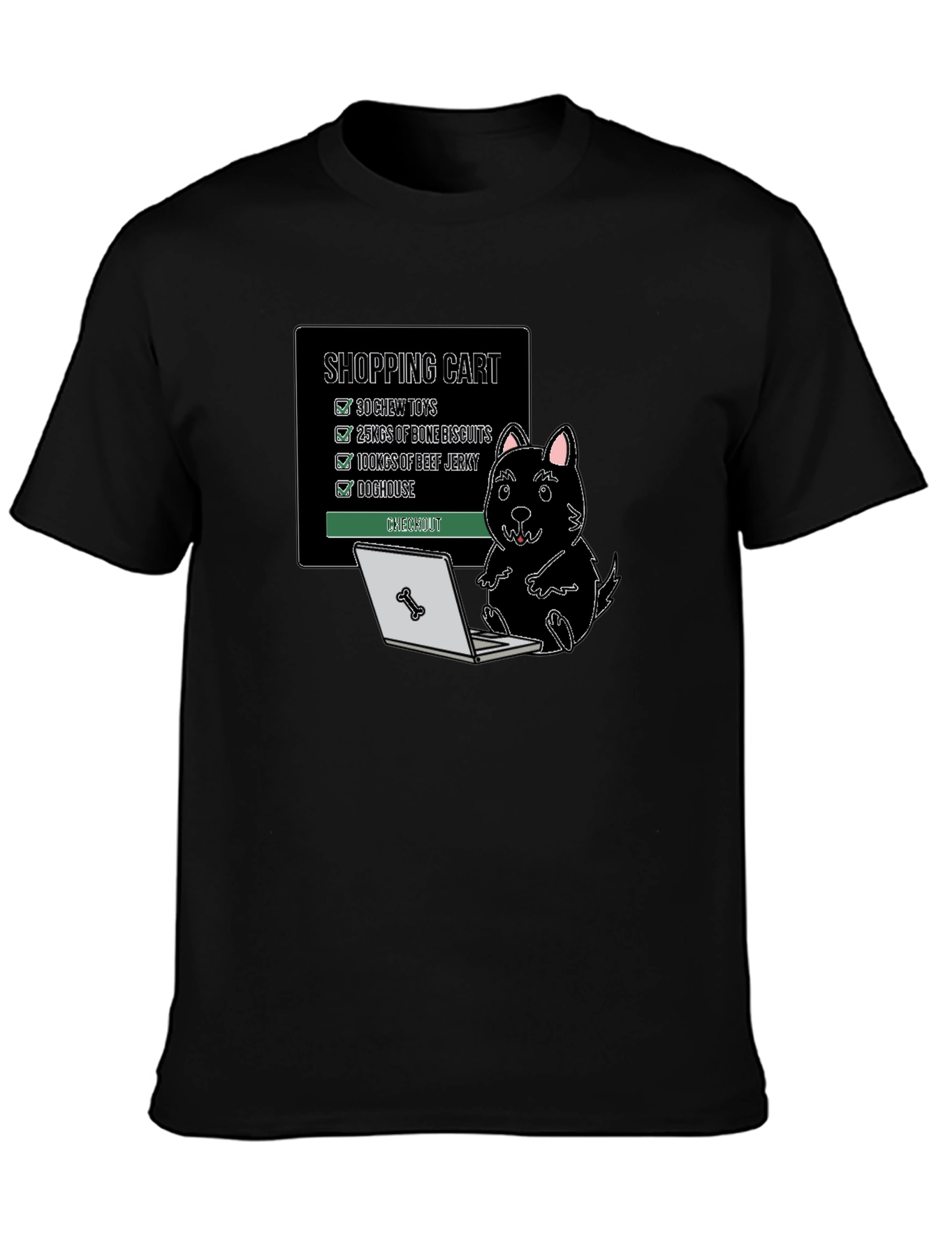 Dog Shopping Cart T-Shirt Funny Canine Gift