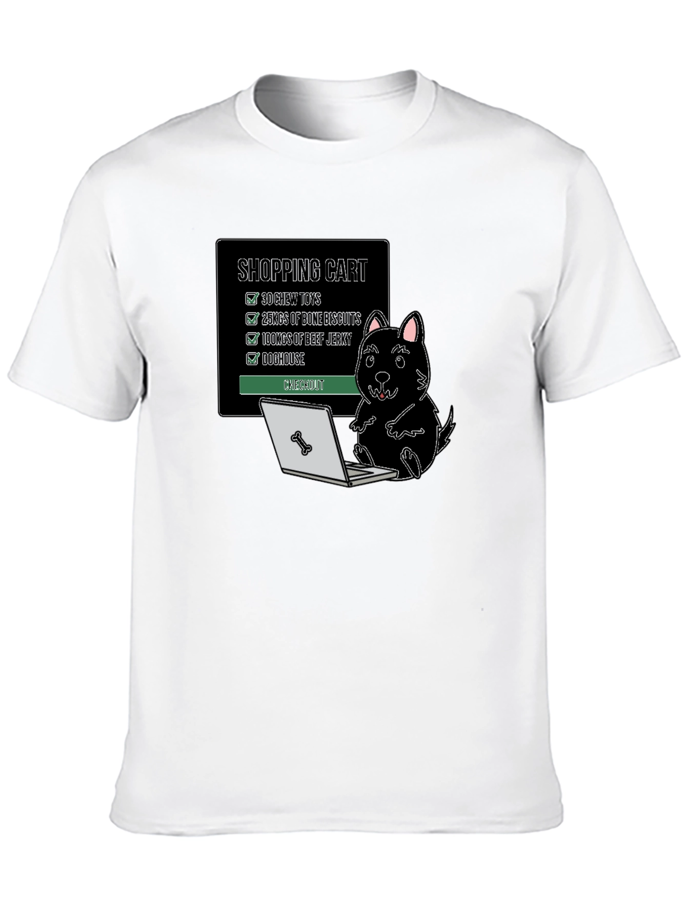 Dog Shopping Cart T-Shirt Funny Canine Gift