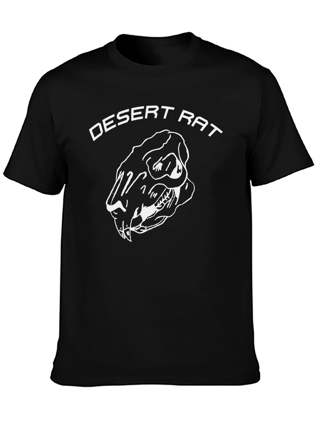 Desert Rat Graphic Print Black T-Shirt