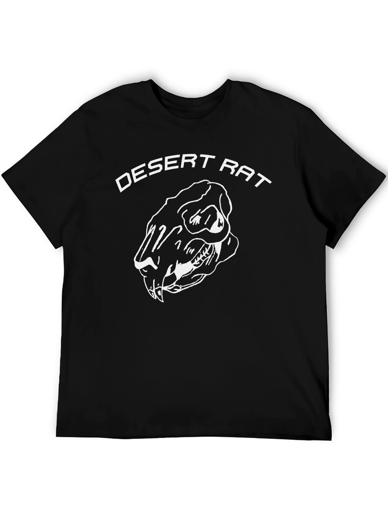 Desert Rat Graphic Print Black T-Shirt