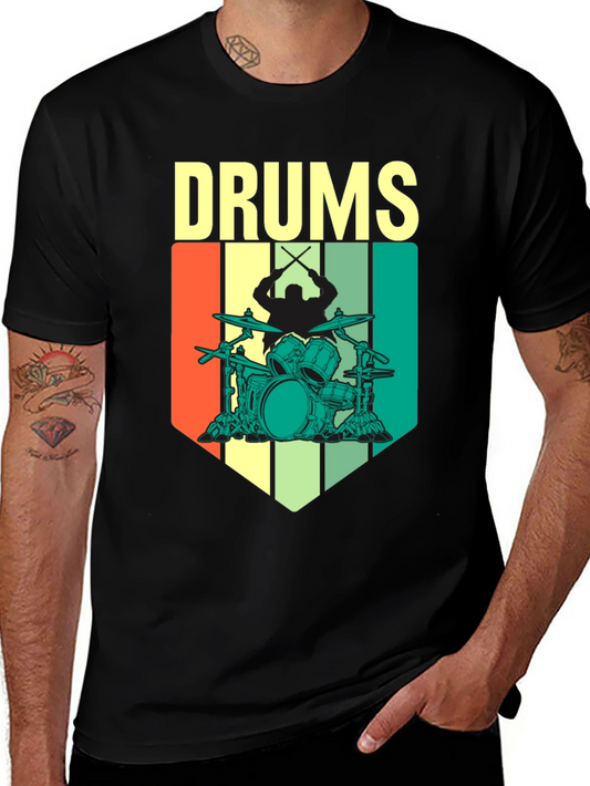 Drums T-Shirt: Vintage Music Tee