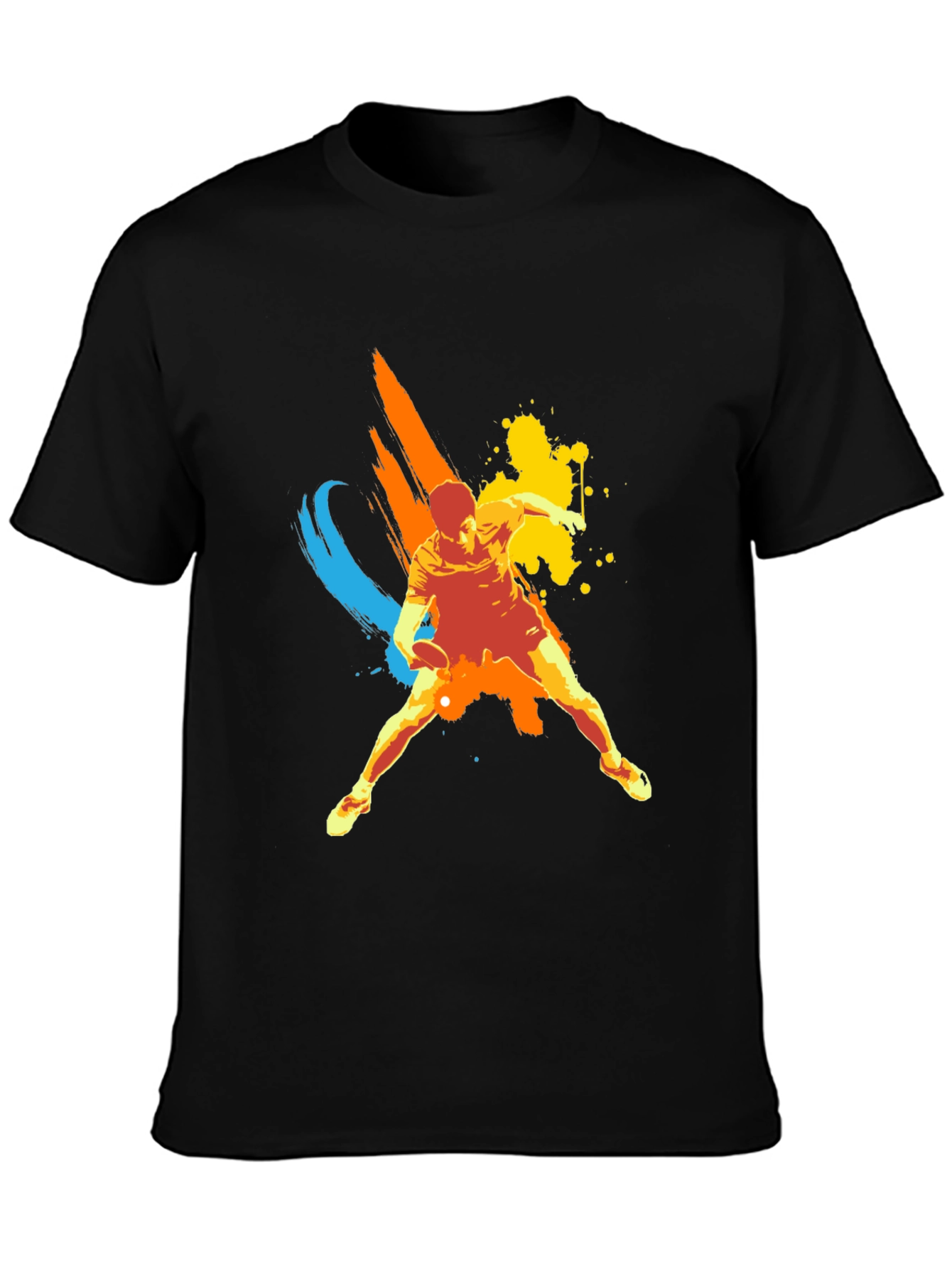 Dynamic Table Tennis Graphic Tee - Black
