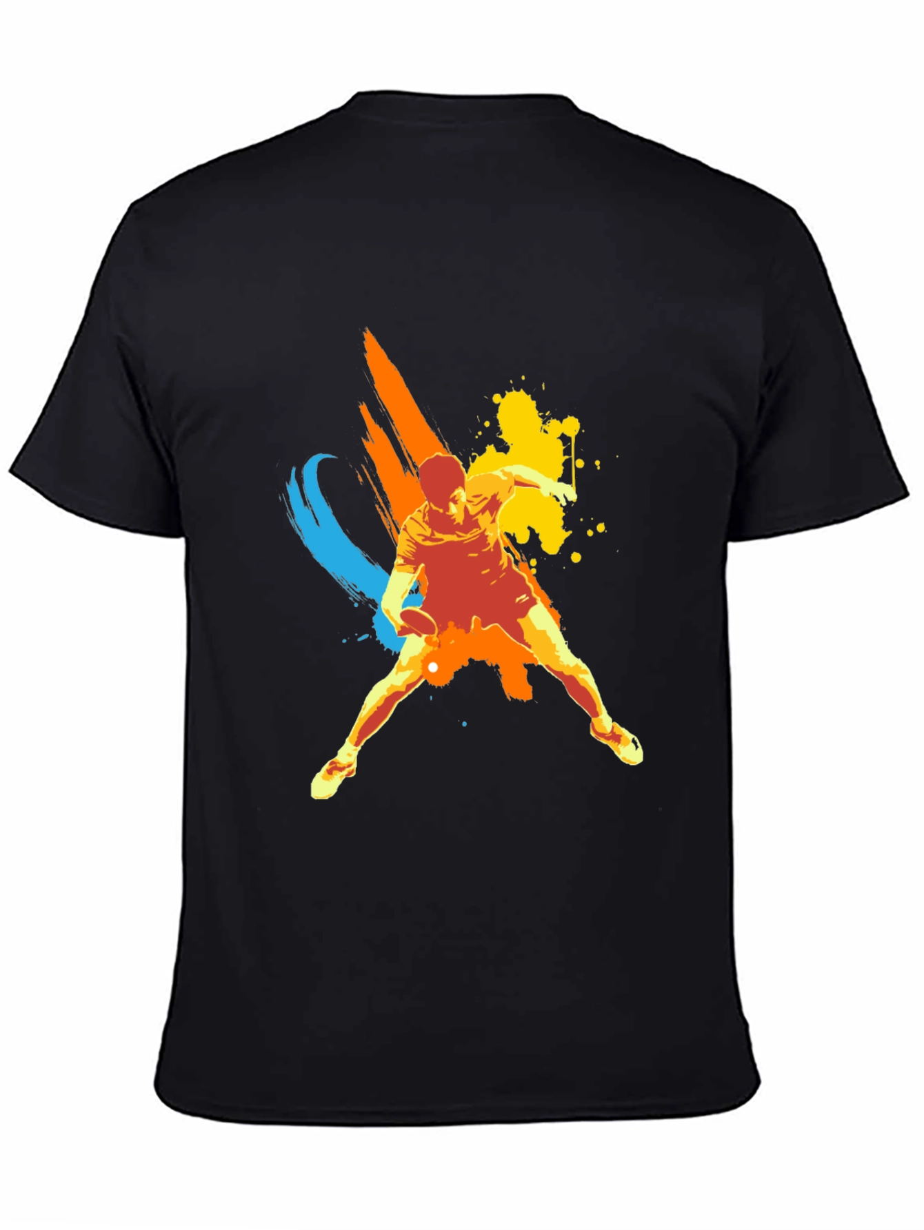 Dynamic Table Tennis Graphic Tee - Black