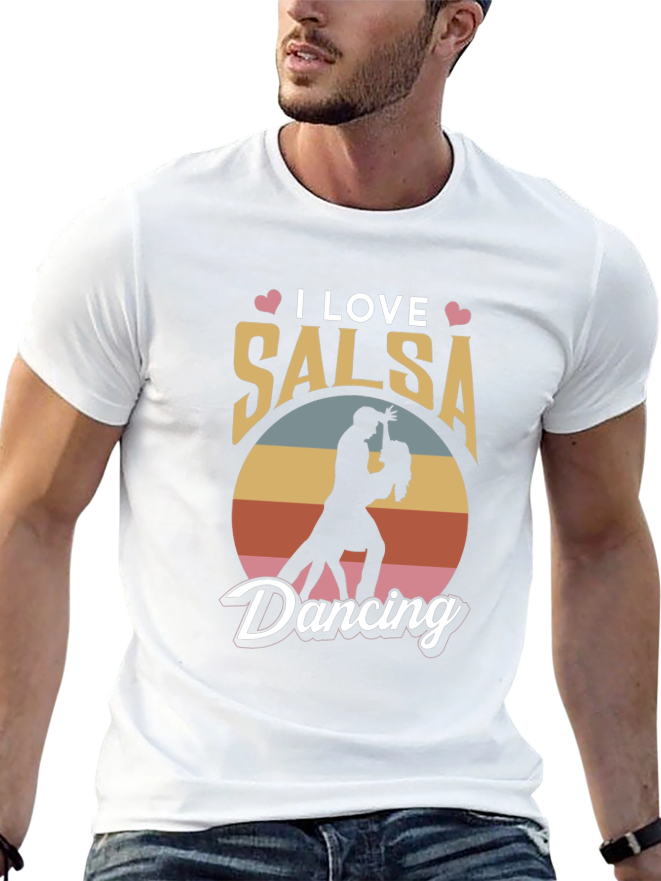 I Love Salsa Dancing Graphic Tee - Black T-Shirt