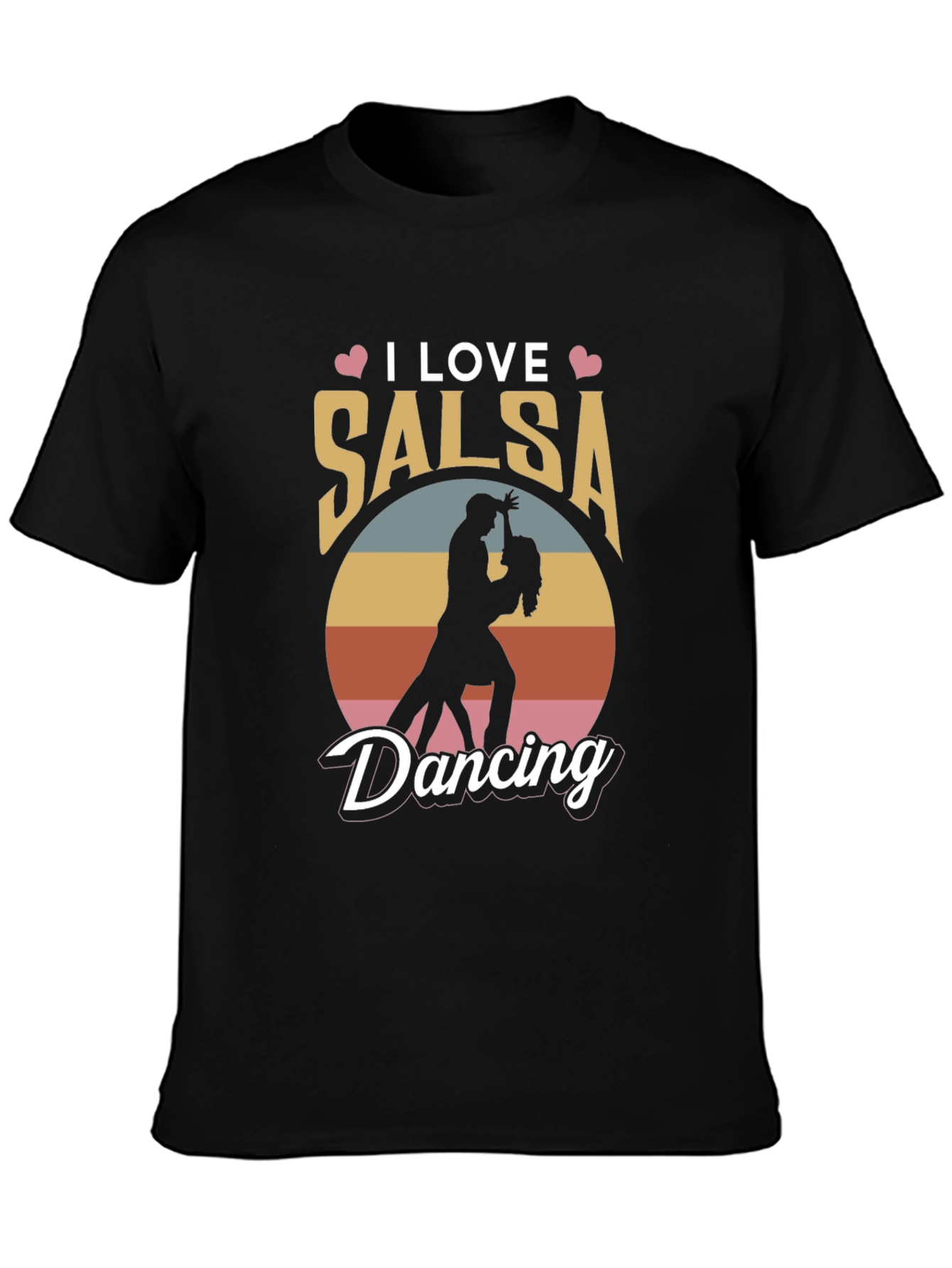I Love Salsa Dancing Graphic Tee - Black T-Shirt