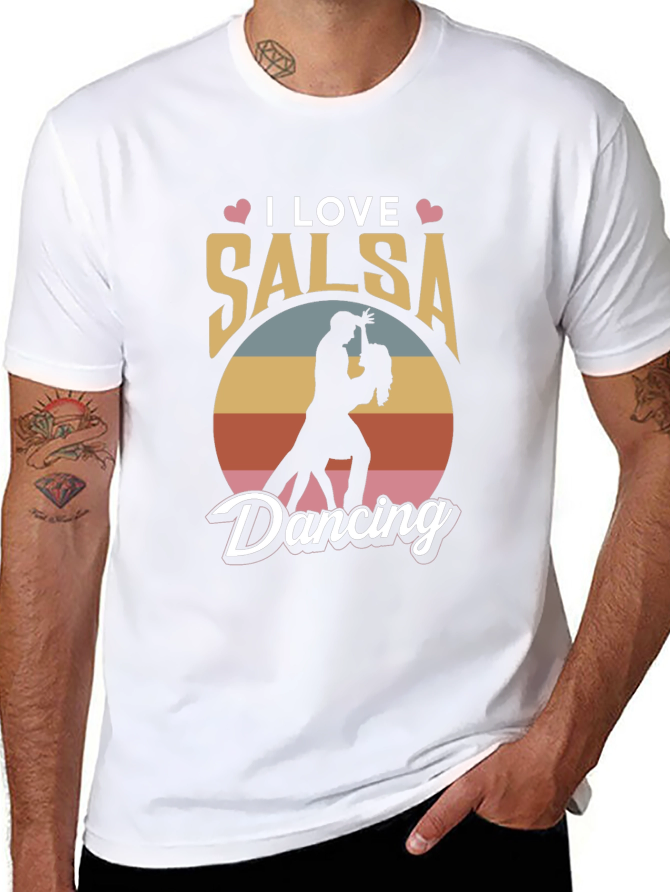 I Love Salsa Dancing Graphic Tee - Black T-Shirt