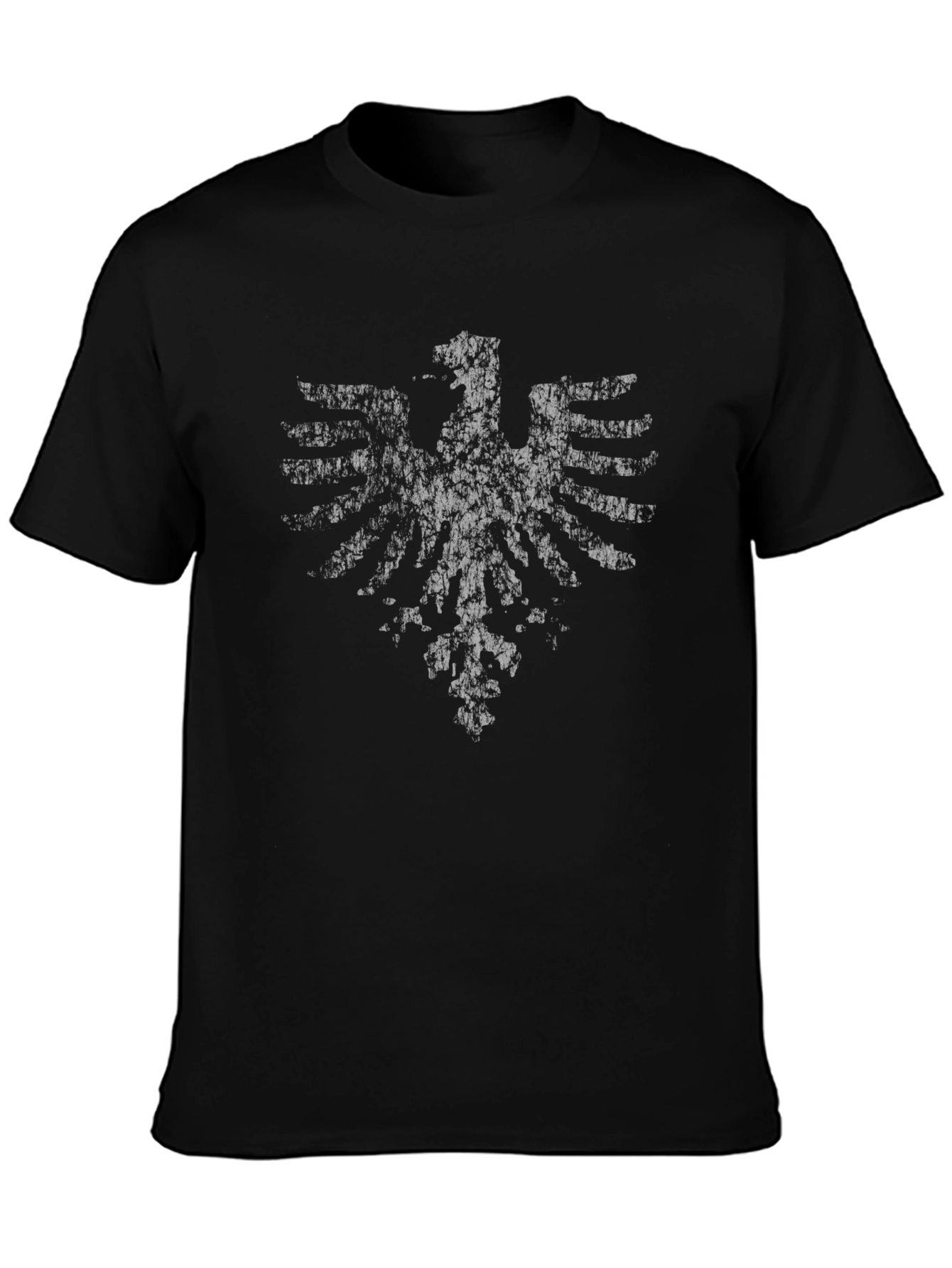 Distressed Eagle Graphic Black T-Shirt
